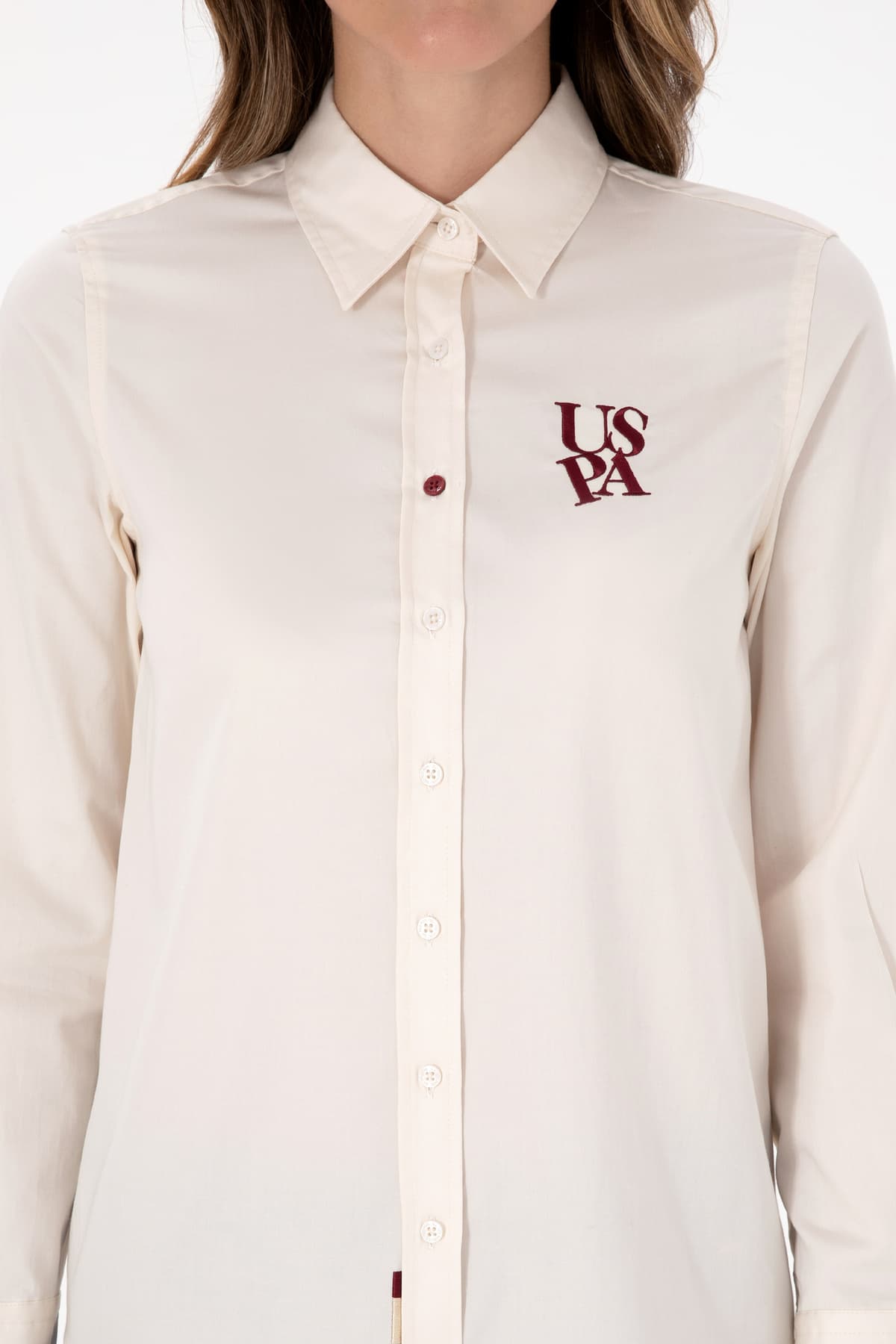 پیراهن زنانه U.S. Polo Assn. آستین بلند کرم مدل 50308653-VR256 پیراهن زنانه U.S. Polo Assn. آستین بلند کرم مدل 50308653-VR256