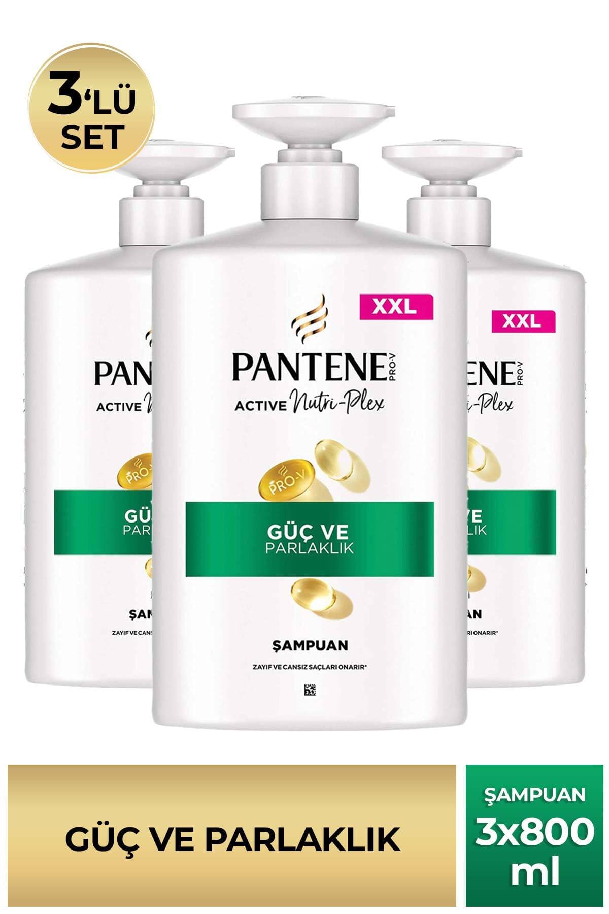 شامپو زنانه Pantene Pro-V قدرت و درخشندگی برای موهای الکتریکی و بیجان 3×800ml پمپی شامپو زنانه Pantene Pro-V قدرت و درخشندگی برای موهای الکتریکی و بیجان 3×800ml پمپی