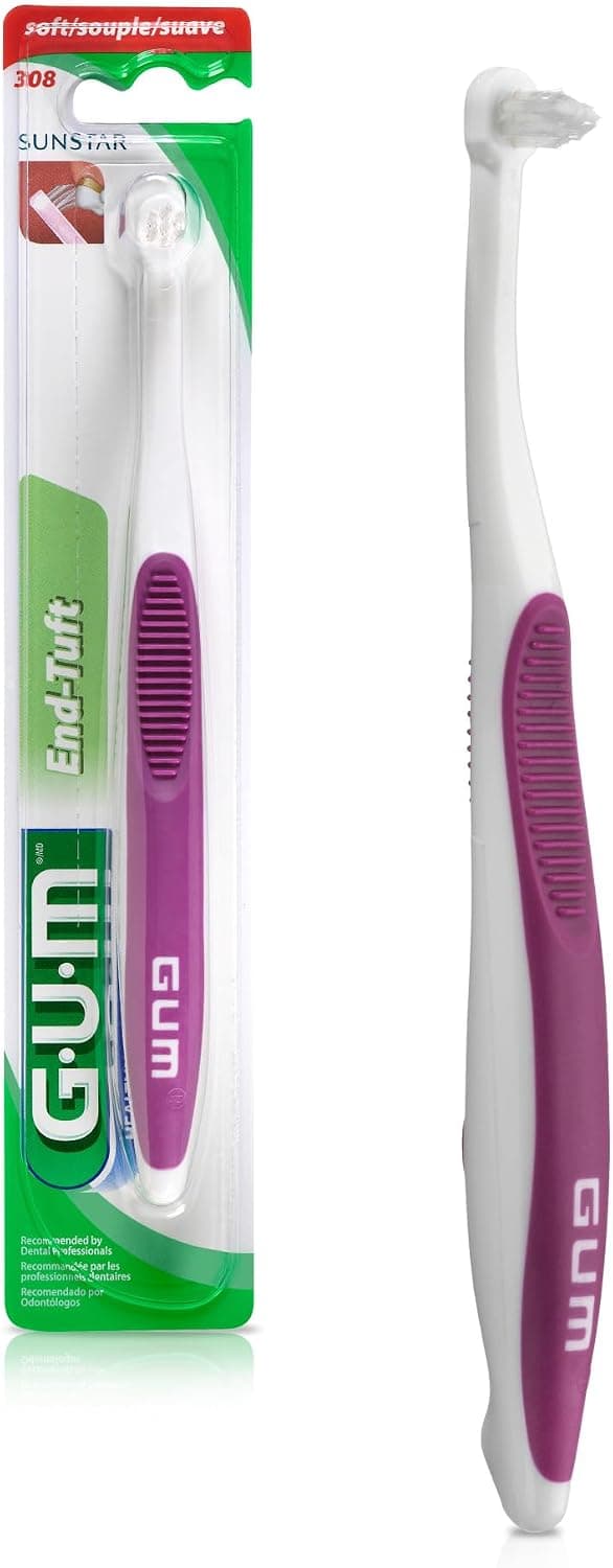 مسواک تکدسته GUM با سری بسیار کوچک برای ایمپلنت، دندانهای عقبی و عقل، نرم بزرگسالان مسواک تکدسته GUM با سری بسیار کوچک برای ایمپلنت، دندانهای عقبی و عقل، نرم بزرگسالان