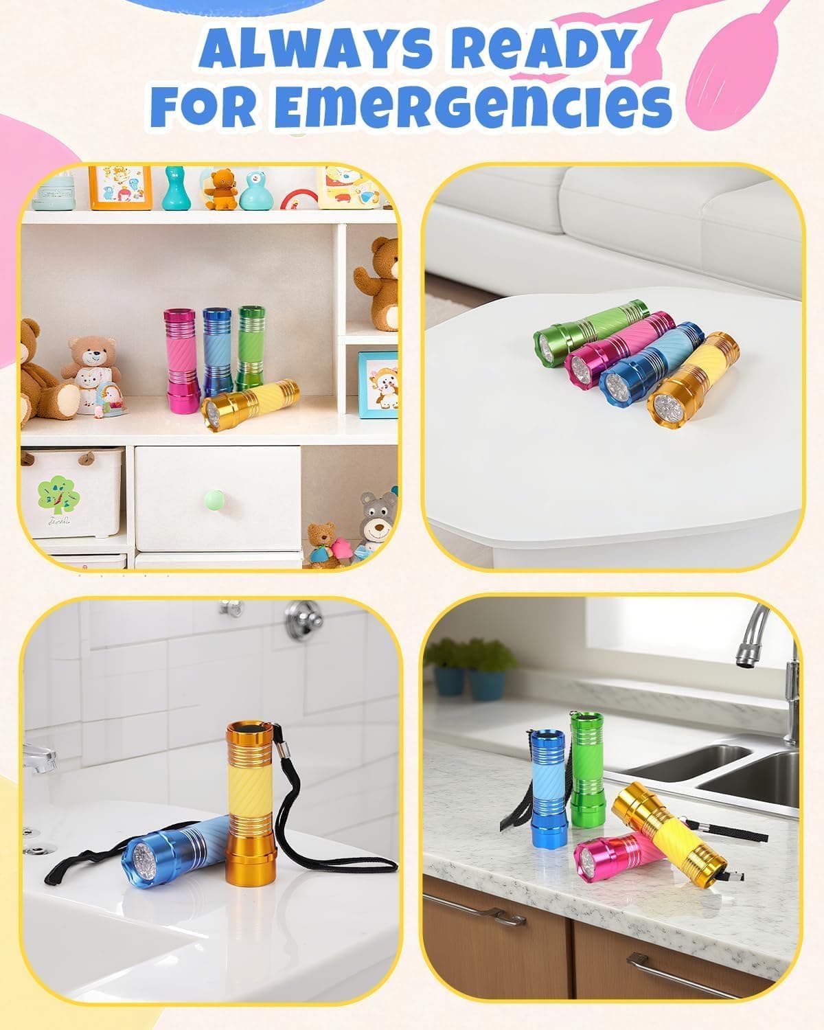 چراغقوه LED مینی شبتاب قابلحمل EverBrite بسته 4 عددی چراغقوه LED مینی شبتاب قابلحمل EverBrite بسته 4 عددی