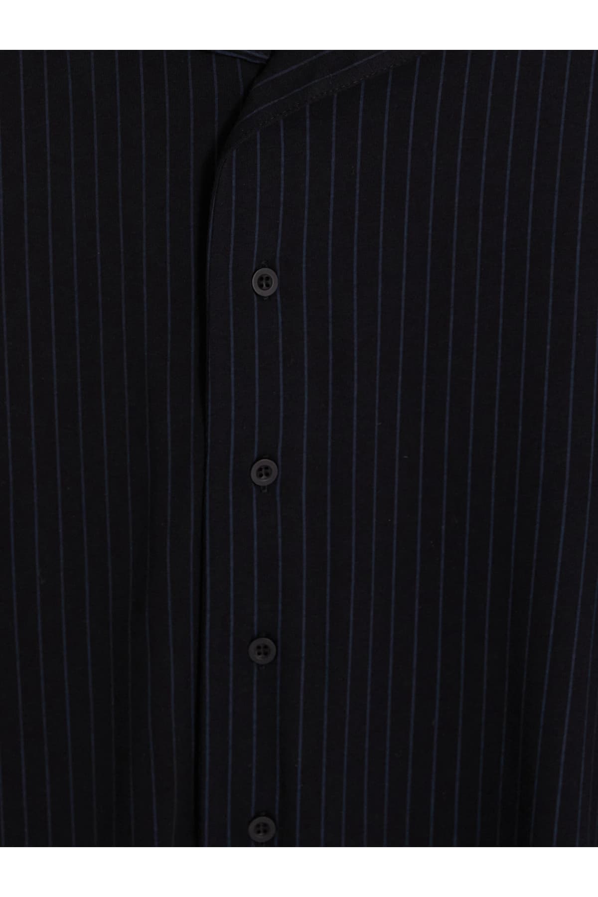 ست پیژامه مردانه LC Waikiki مشکی راهراه نخی دکمهدار مدل W62734B8 ست پیژامه مردانه LC Waikiki مشکی راهراه نخی دکمهدار مدل W62734B8