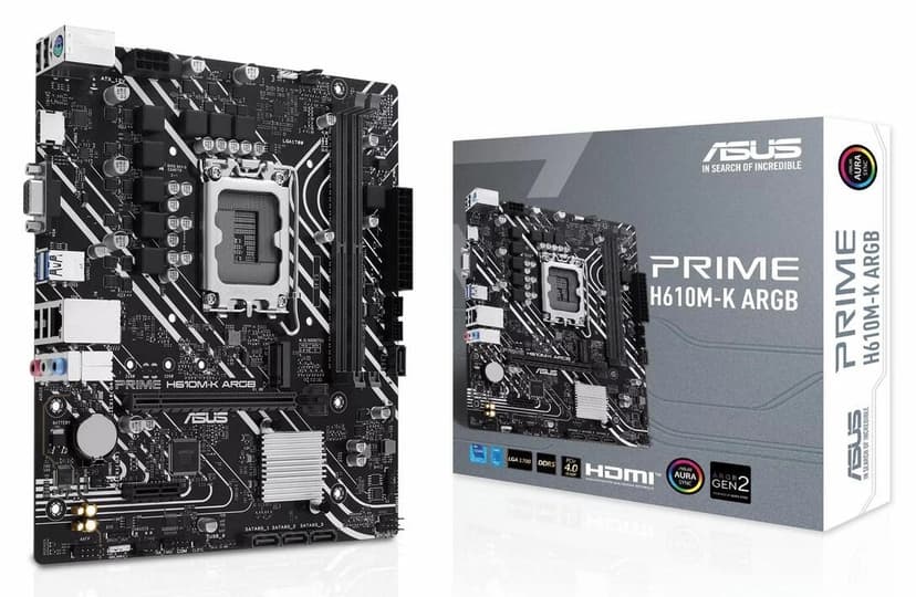 مادربرد ASUS مدل PRIME H610M-K ARGB با سوکت 1700 و حافظه DDR5 مادربرد ASUS مدل PRIME H610M-K ARGB با سوکت 1700 و حافظه DDR5