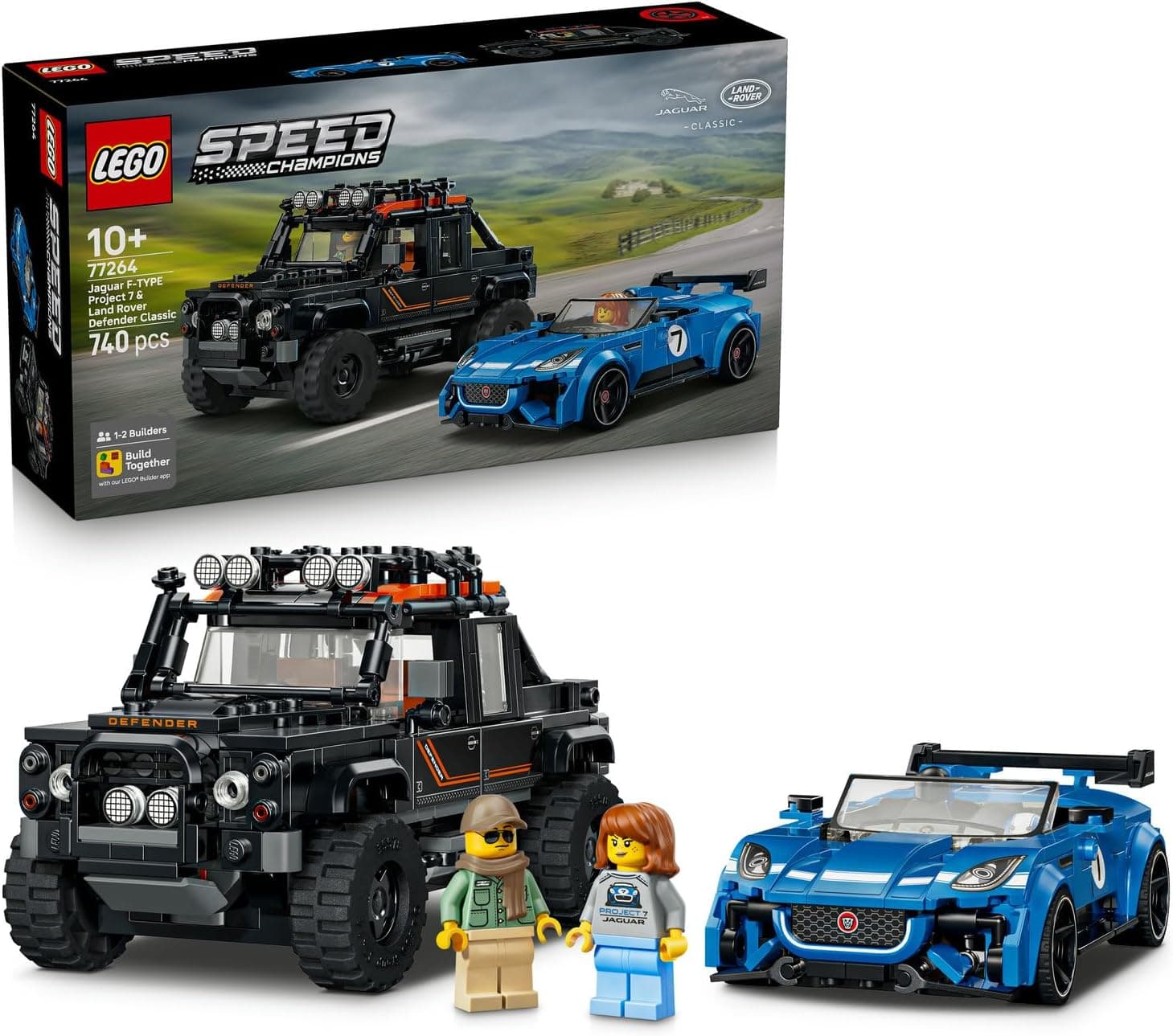 مجموعه لگو LEGO Speed Champions Jaguar Project 7 و Land Rover Defender 77264 مجموعه لگو LEGO Speed Champions Jaguar Project 7 و Land Rover Defender 77264