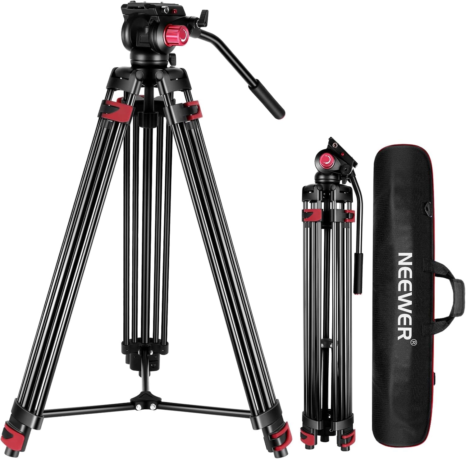 سهپایه ویدیویی NEEWER آلیاژ آلومینیومی سنگینوزن 200cm 79 اینچ سهپایه ویدیویی NEEWER آلیاژ آلومینیومی سنگینوزن 200cm 79 اینچ