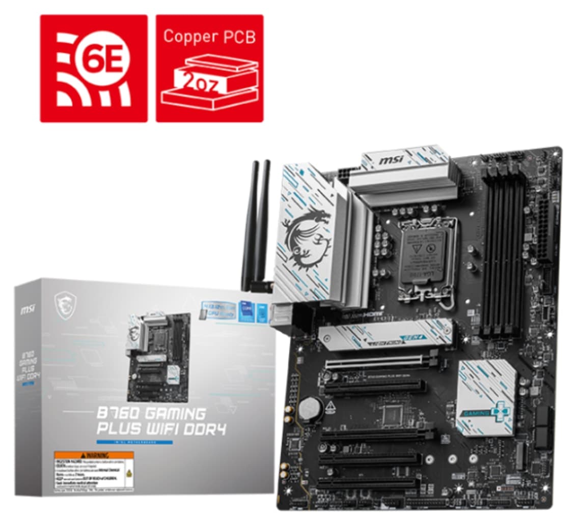 مادربرد MSI با سوکت LGA1700 مدل B760 GAMING PLUS WIFI DDR4 ATX مادربرد MSI با سوکت LGA1700 مدل B760 GAMING PLUS WIFI DDR4 ATX