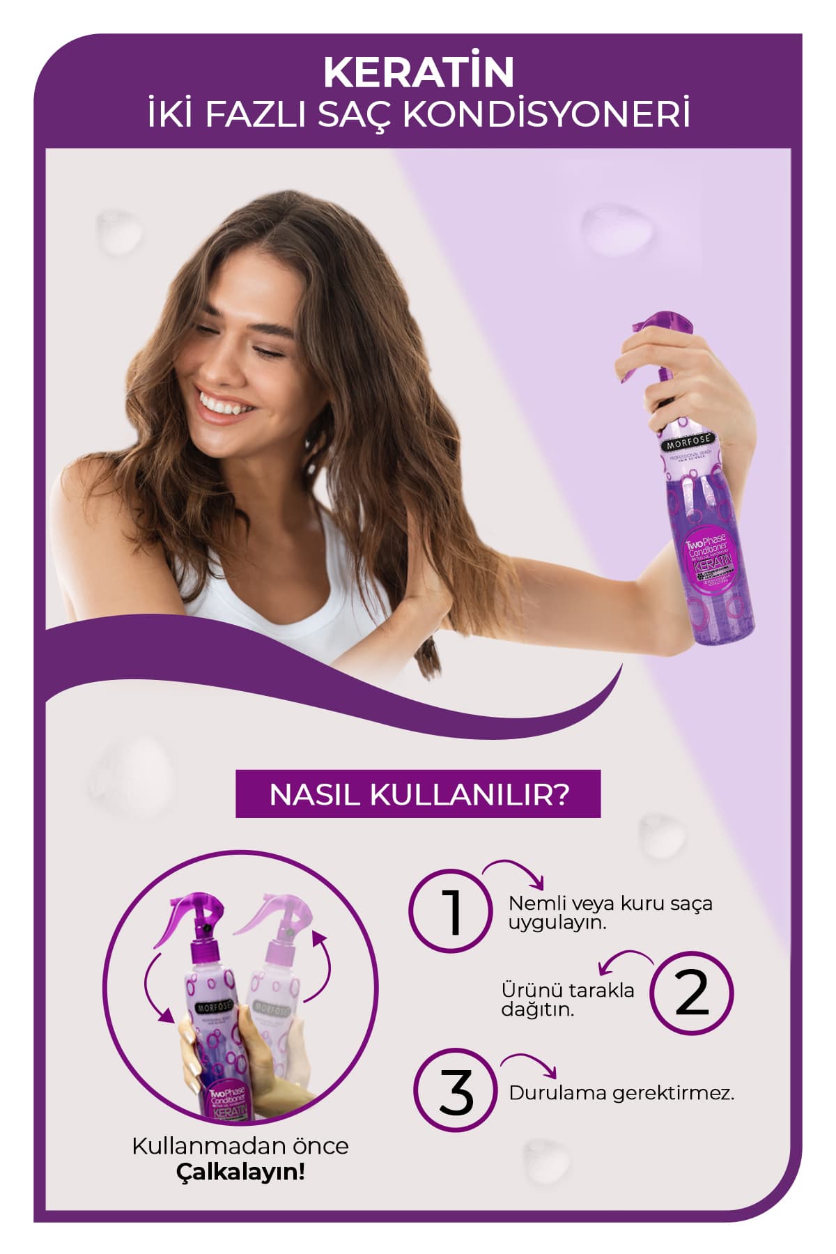 محلول فون Morfose دوفاز حاوی کراتین 2x400 ml محلول فون Morfose دوفاز حاوی کراتین 2x400 ml