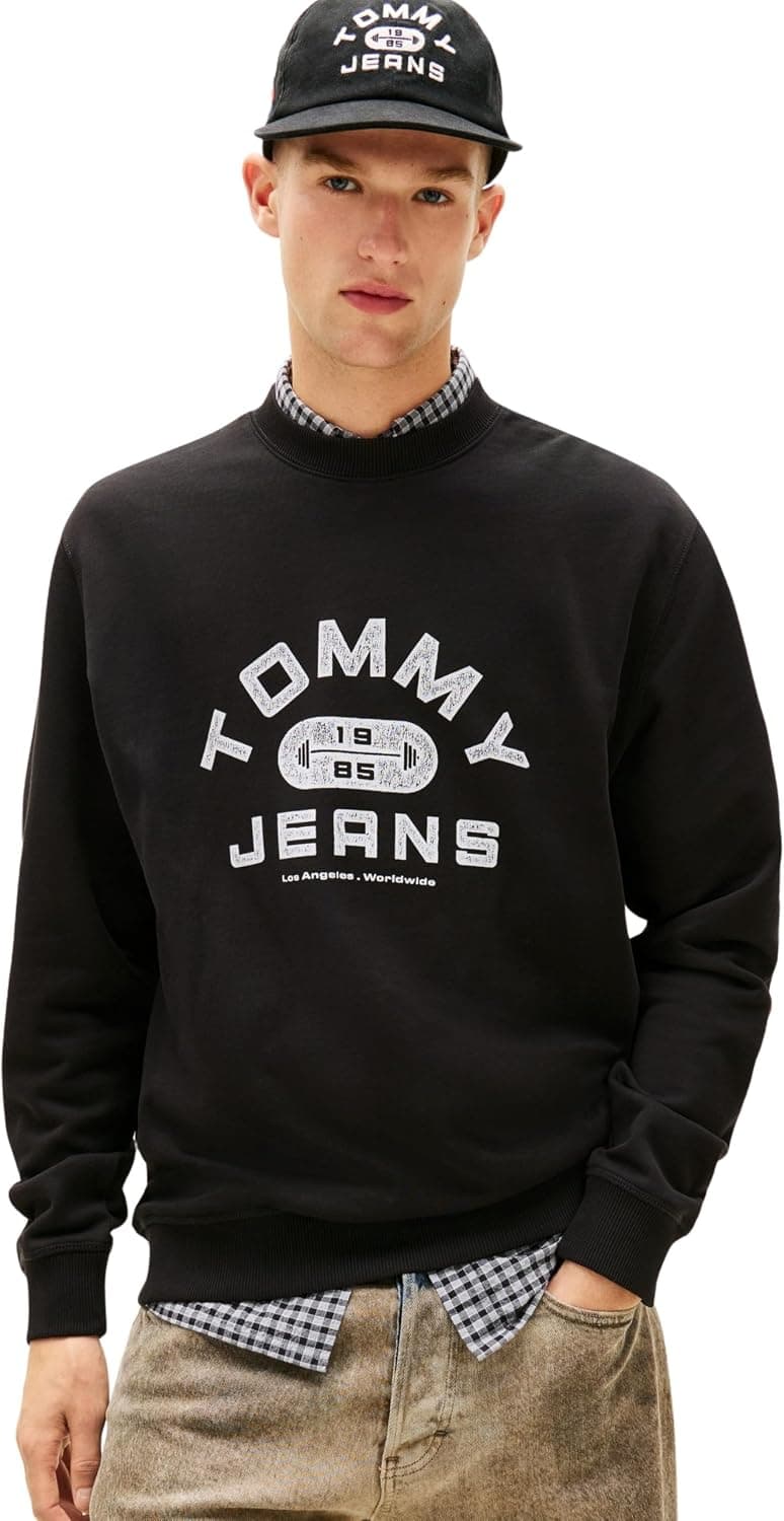 سوئیشرت مردانه Tommy Jeans مدل TJM REG ENTRY GYM CREW EXT سوئیشرت مردانه Tommy Jeans مدل TJM REG ENTRY GYM CREW EXT