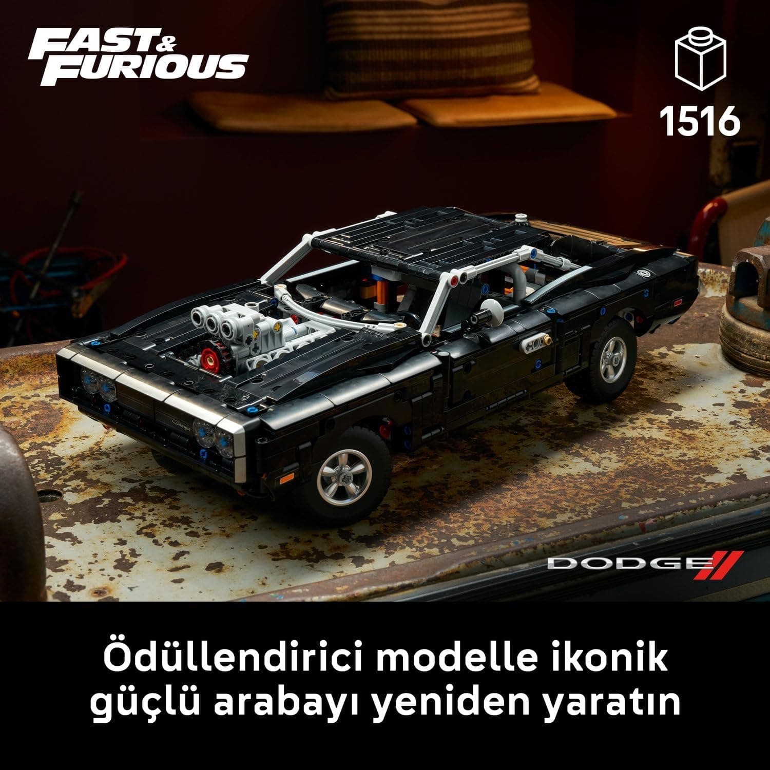 لگو Technic ماشین ساختنی سری Fast and Furious مدل Dodge Charger R/T 42231 لگو Technic ماشین ساختنی سری Fast and Furious مدل Dodge Charger R/T 42231