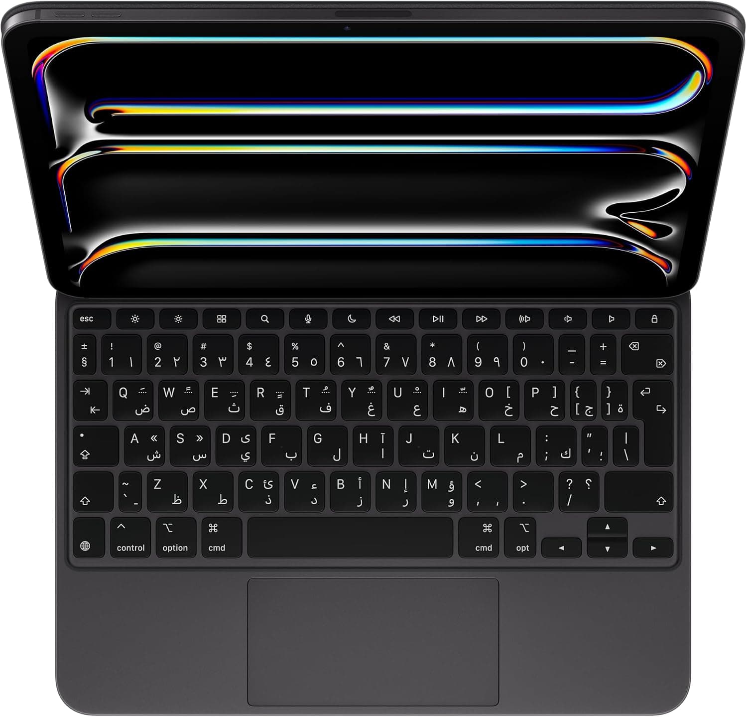 کیبورد Apple Magic Keyboard برای iPad Pro 11-inch (M4) با چیدمان عربی مشکی کیبورد Apple Magic Keyboard برای iPad Pro 11-inch (M4) با چیدمان عربی مشکی