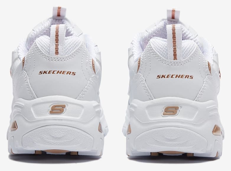 کفش اسنیکرز زنانه Skechers D'lites Biggest Fan سفید/صورتی/طلایی مدل 11931 WTRG کفش اسنیکرز زنانه Skechers D'lites Biggest Fan سفید/صورتی/طلایی مدل 11931 WTRG