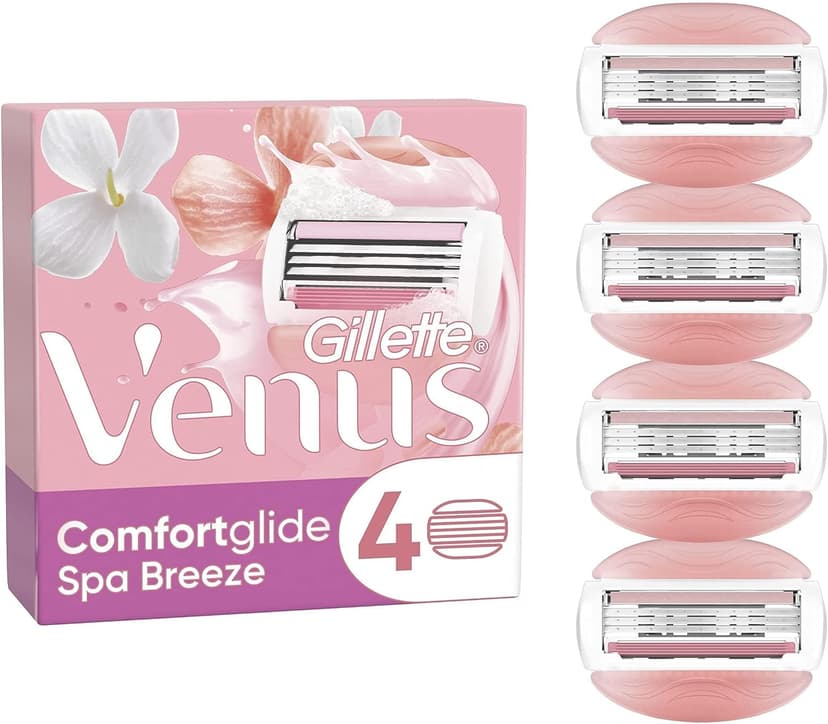 تیغ یدک زنانه Gillette Venus ComfortGlide Spa Breeze بسته 4 عددی تیغ یدک زنانه Gillette Venus ComfortGlide Spa Breeze بسته 4 عددی