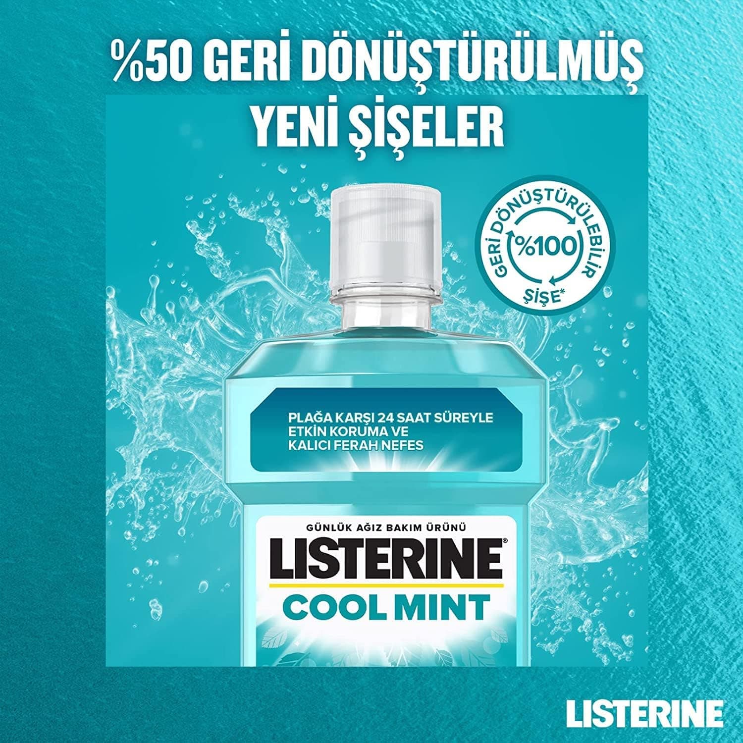 دهانشویه Listerine Cool Mint 500 ml + 250 ml دهانشویه Listerine Cool Mint 500 ml + 250 ml