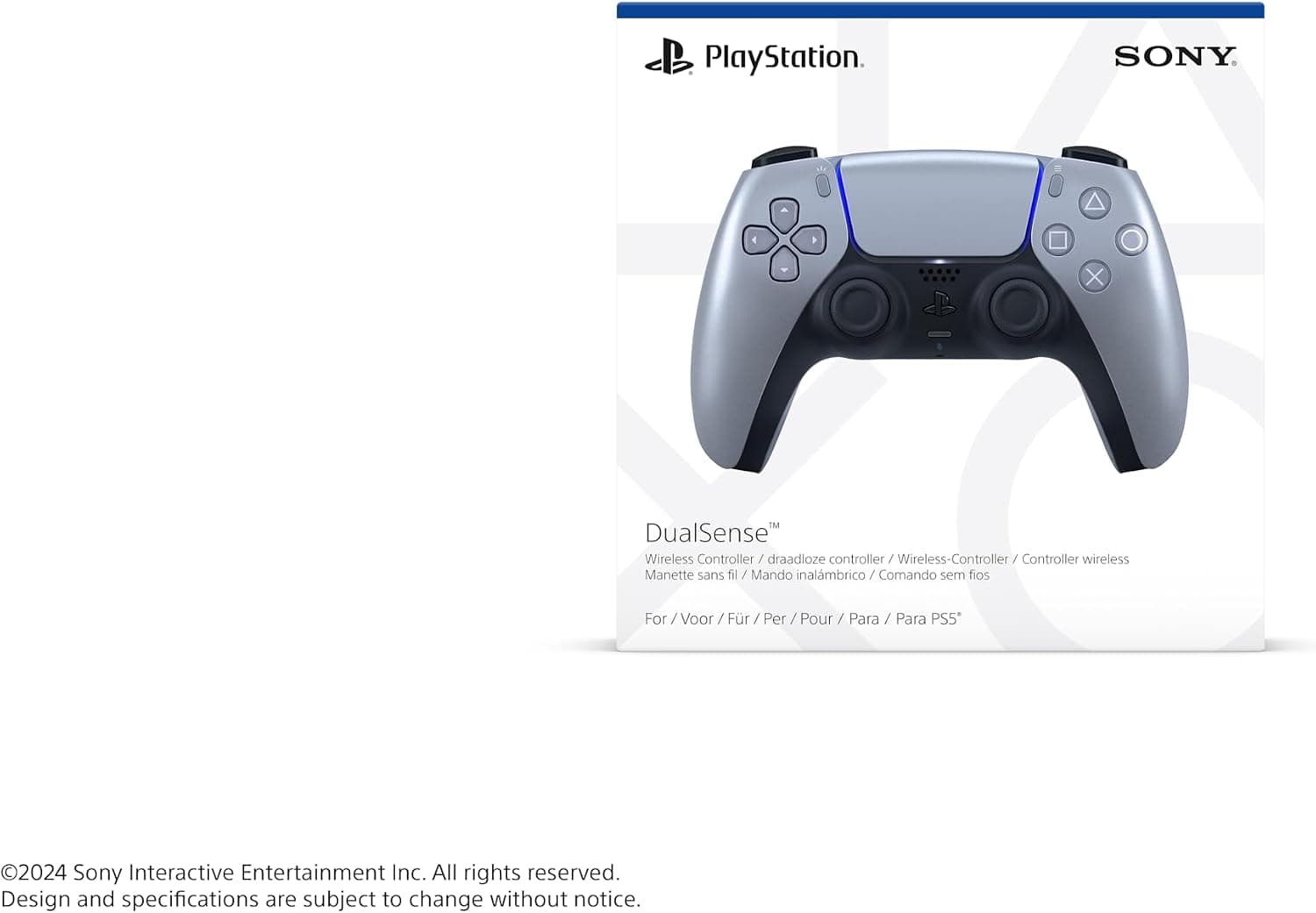 کنترلر بیسیم PlayStation 5 نقرهای مدل DualSense کنترلر بیسیم PlayStation 5 نقرهای مدل DualSense