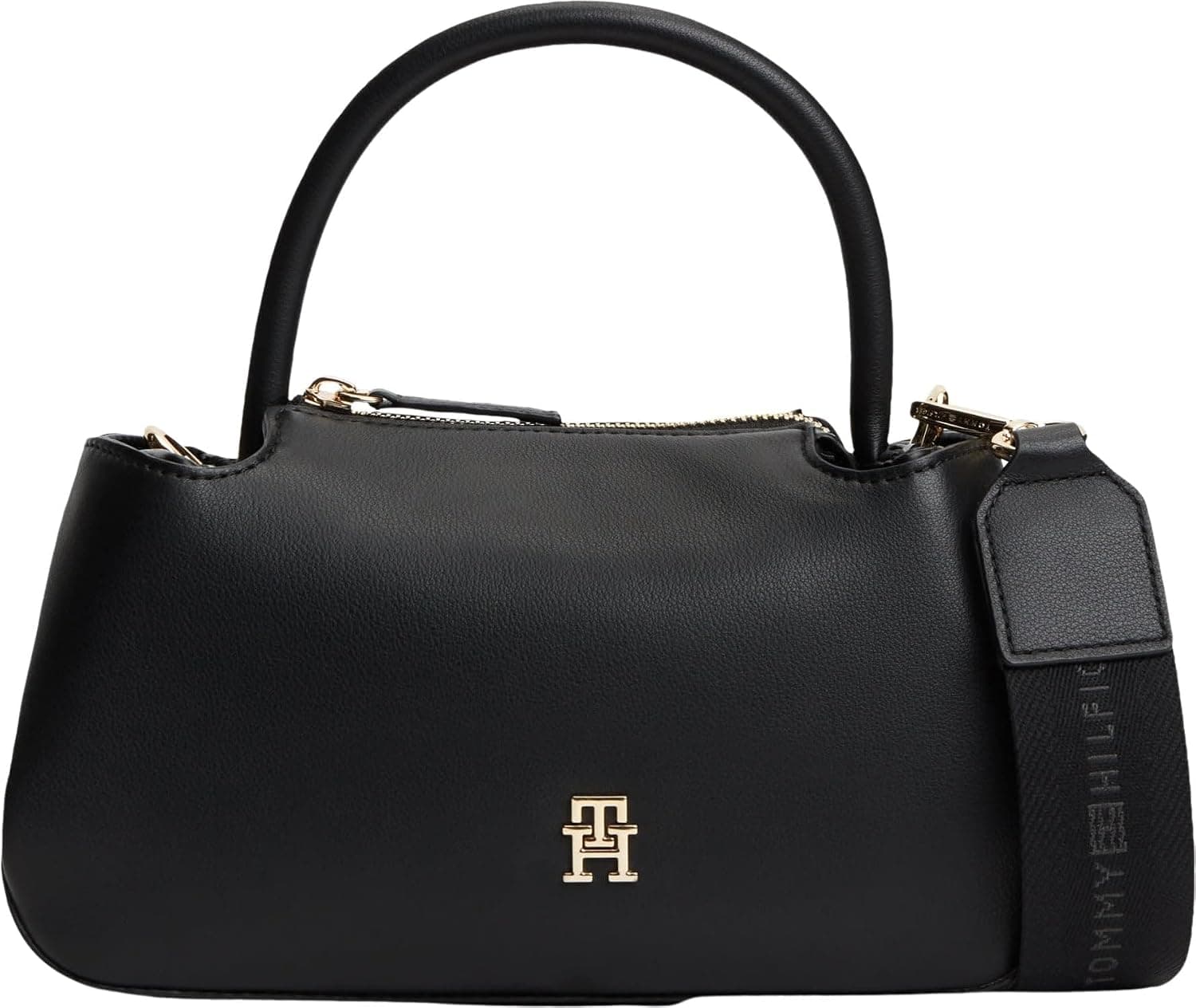 کیف ساتچل زنانه Tommy Hilfiger مینی با بند لوگو مشکی مدل aw0aw18743 کیف ساتچل زنانه Tommy Hilfiger مینی با بند لوگو مشکی مدل aw0aw18743