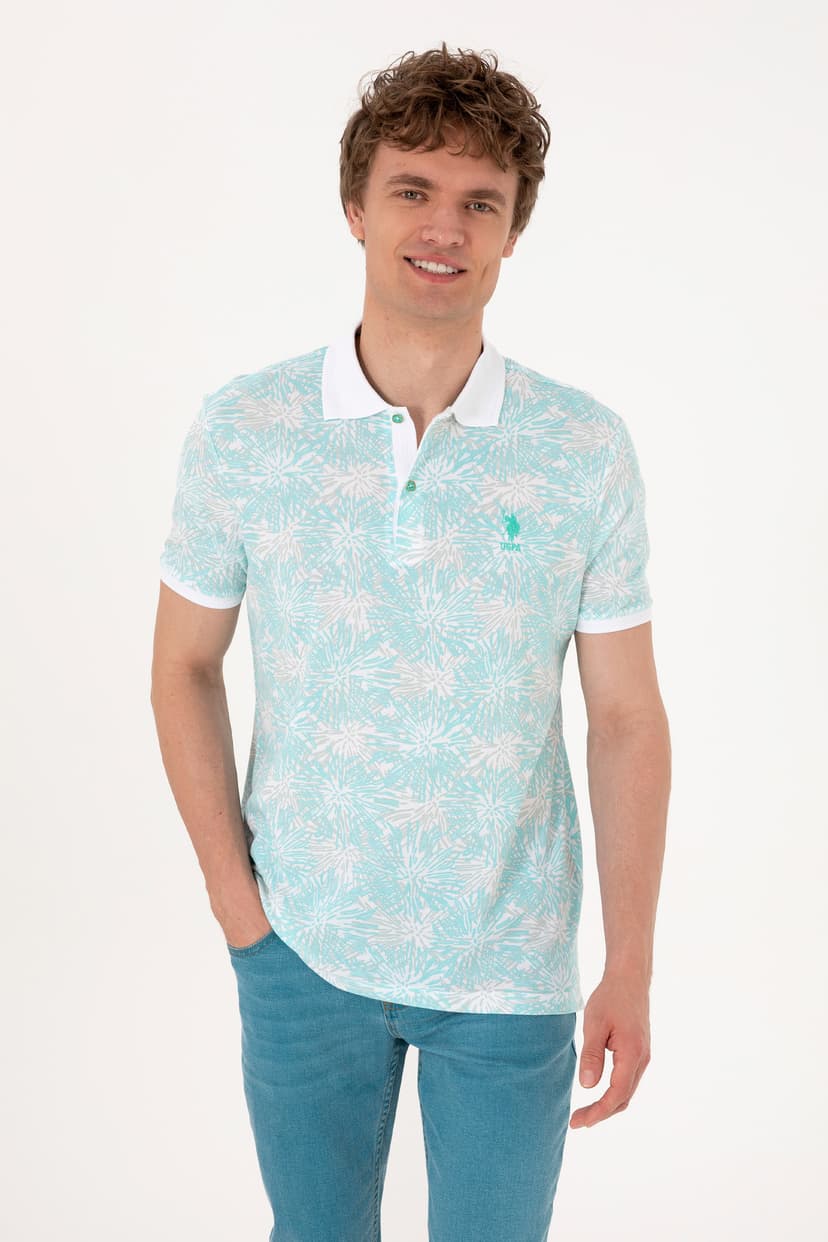 تیشرت مردانه U.S. Polo Assn. فیت معمولی یقه پولو سبز نعنایی مدل 50299618-VR090 تیشرت مردانه U.S. Polo Assn. فیت معمولی یقه پولو سبز نعنایی مدل 50299618-VR090
