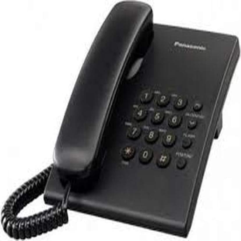 تلفن سیمی Panasonic مشکی مدل KX-TS500 تلفن سیمی Panasonic مشکی مدل KX-TS500