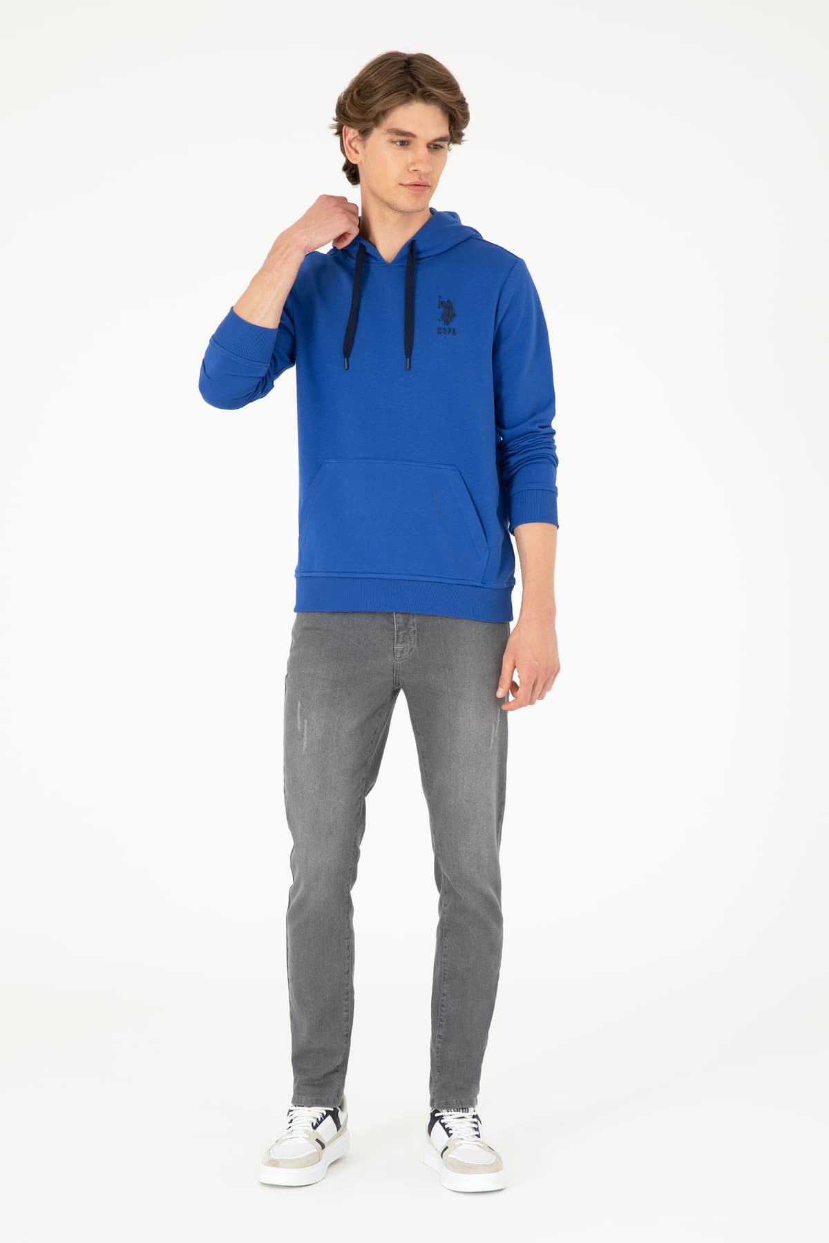 سویشرت مردانه U.S. Polo Assn. ساده آبی ساکس مدل 50289059-VR045 سویشرت مردانه U.S. Polo Assn. ساده آبی ساکس مدل 50289059-VR045