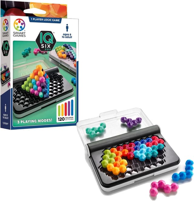 بازی فکری SmartGames مدل IQ Six Pro، دارای 120 چالش، با 3 حالت بازی، مناسب 8+ سال بازی فکری SmartGames مدل IQ Six Pro، دارای 120 چالش، با 3 حالت بازی، مناسب 8+ سال