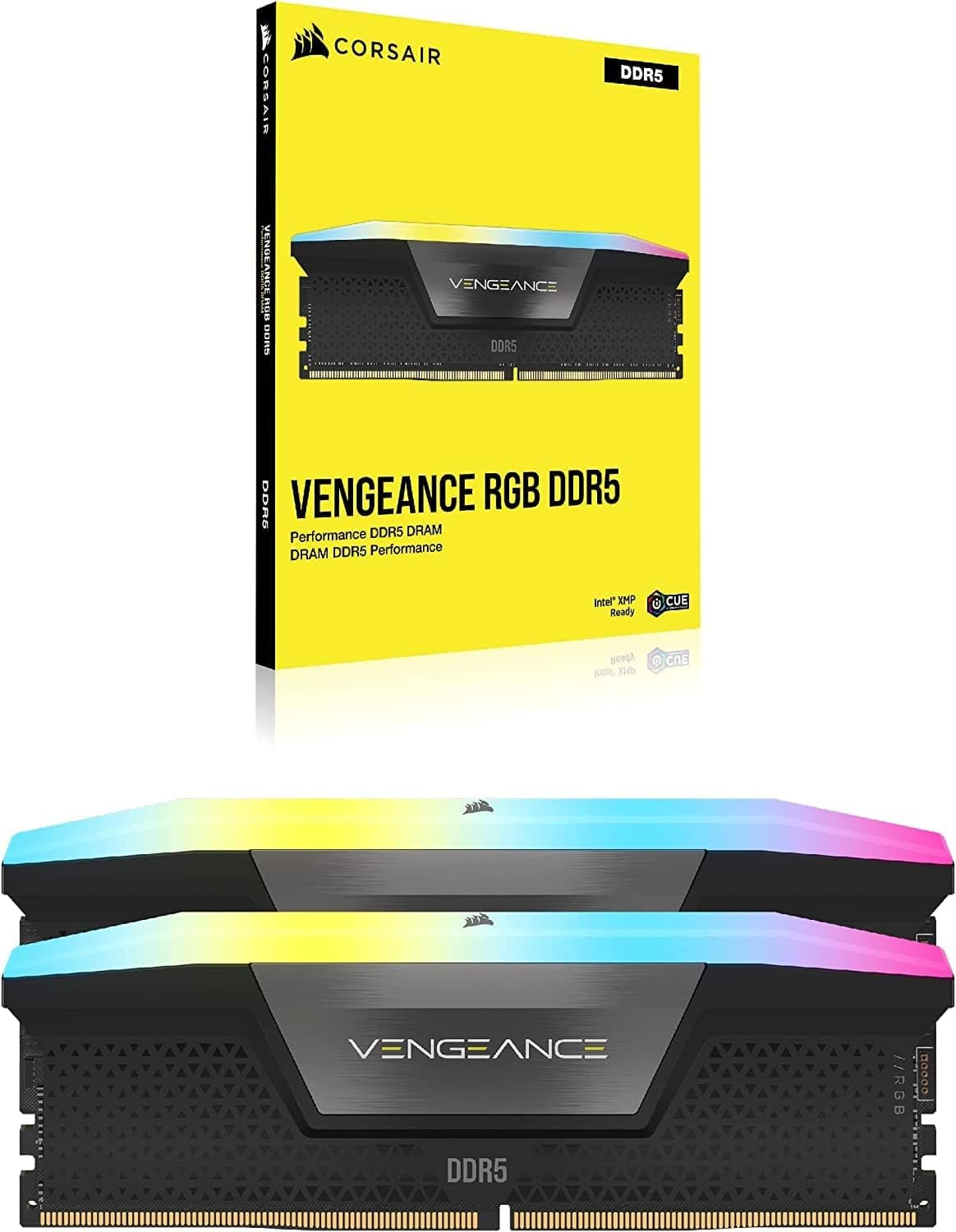 رم کامپیوتر Corsair Vengeance RGB DDR5 ظرفیت 48GB (2x24GB) فرکانس 6000MHz مدل CMH48GX5M2E6000C36 رم کامپیوتر Corsair Vengeance RGB DDR5 ظرفیت 48GB (2x24GB) فرکانس 6000MHz مدل CMH48GX5M2E6000C36