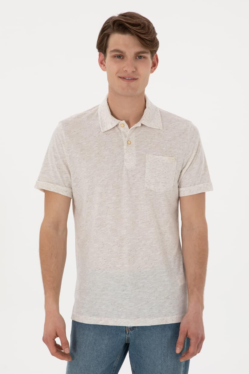 تیشرت مردانه U.S. Polo Assn. فیت معمولی یقه پولو کرم مدل 50299752-VR071 تیشرت مردانه U.S. Polo Assn. فیت معمولی یقه پولو کرم مدل 50299752-VR071