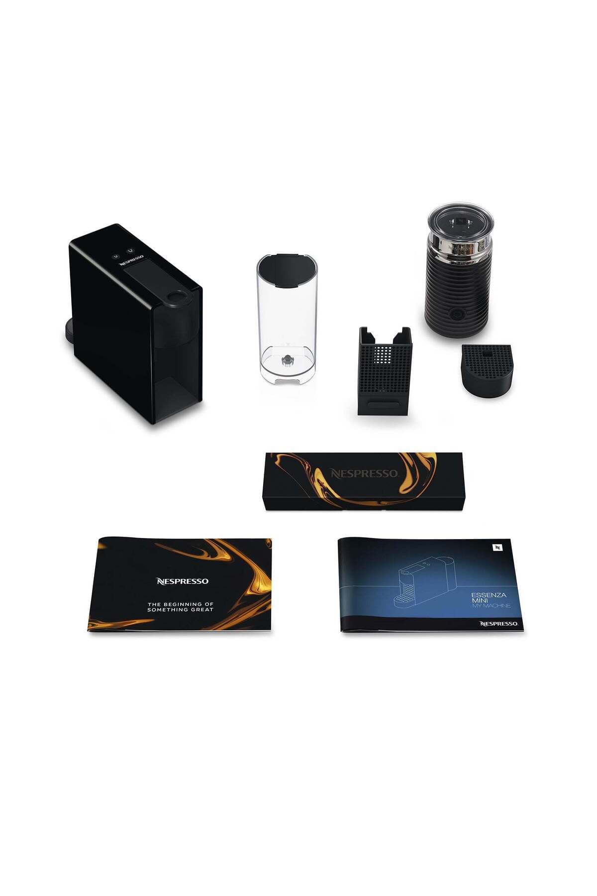 دستگاه قهوهساز مشکی Nespresso همراه با کفساز شیر مدل C35 Essenza Mini دستگاه قهوهساز مشکی Nespresso همراه با کفساز شیر مدل C35 Essenza Mini