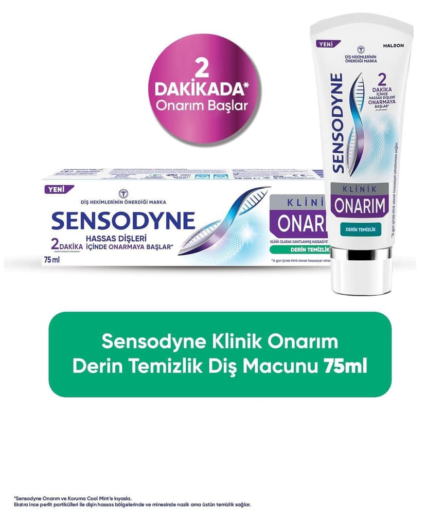 خمیر دندان Sensodyne ترمیم کلینیکی و تمیزکننده عمیق 75ml خمیر دندان Sensodyne ترمیم کلینیکی و تمیزکننده عمیق 75ml