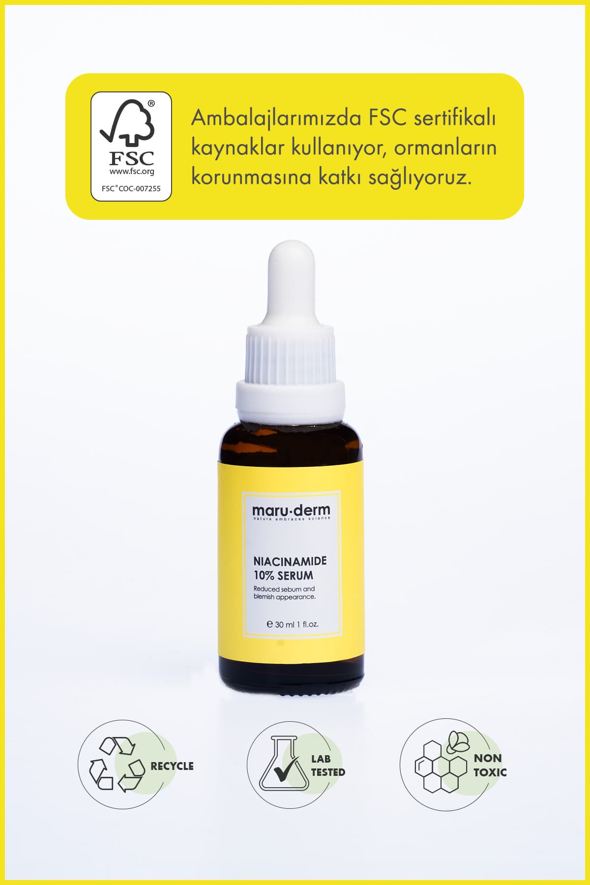 سرم مراقبت از پوست Maru.Derm نیاسینامید %10 + اسید هیالورونیک + پانتنول 30 ML سرم مراقبت از پوست Maru.Derm نیاسینامید %10 + اسید هیالورونیک + پانتنول 30 ML