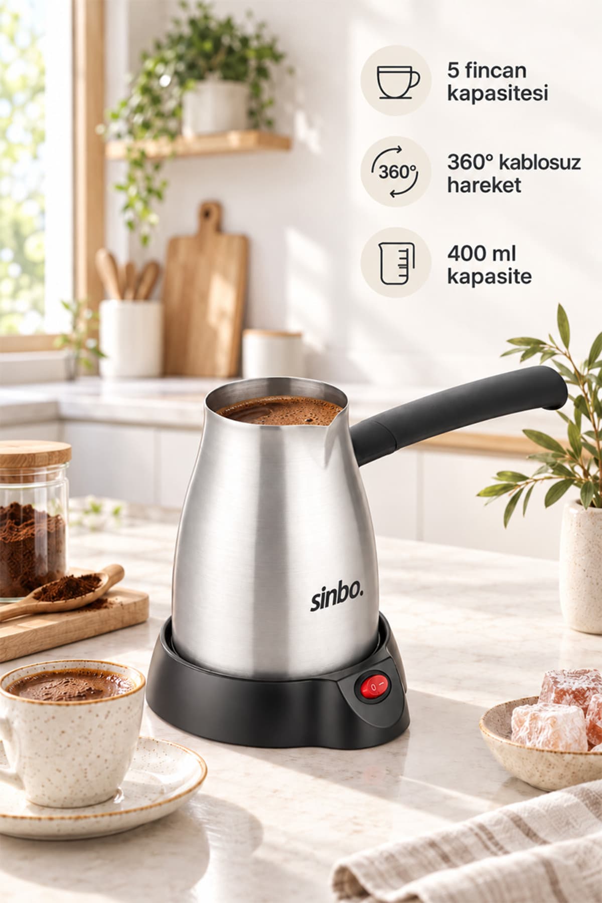 قهوهجوش برقی Sinbo استیل ضدزنگ 400 میلیلیتری ۵ فنجانی ۳۶۰ درجه چرخشی مدل SCM-2967 قهوهجوش برقی Sinbo استیل ضدزنگ 400 میلیلیتری ۵ فنجانی ۳۶۰ درجه چرخشی مدل SCM-2967