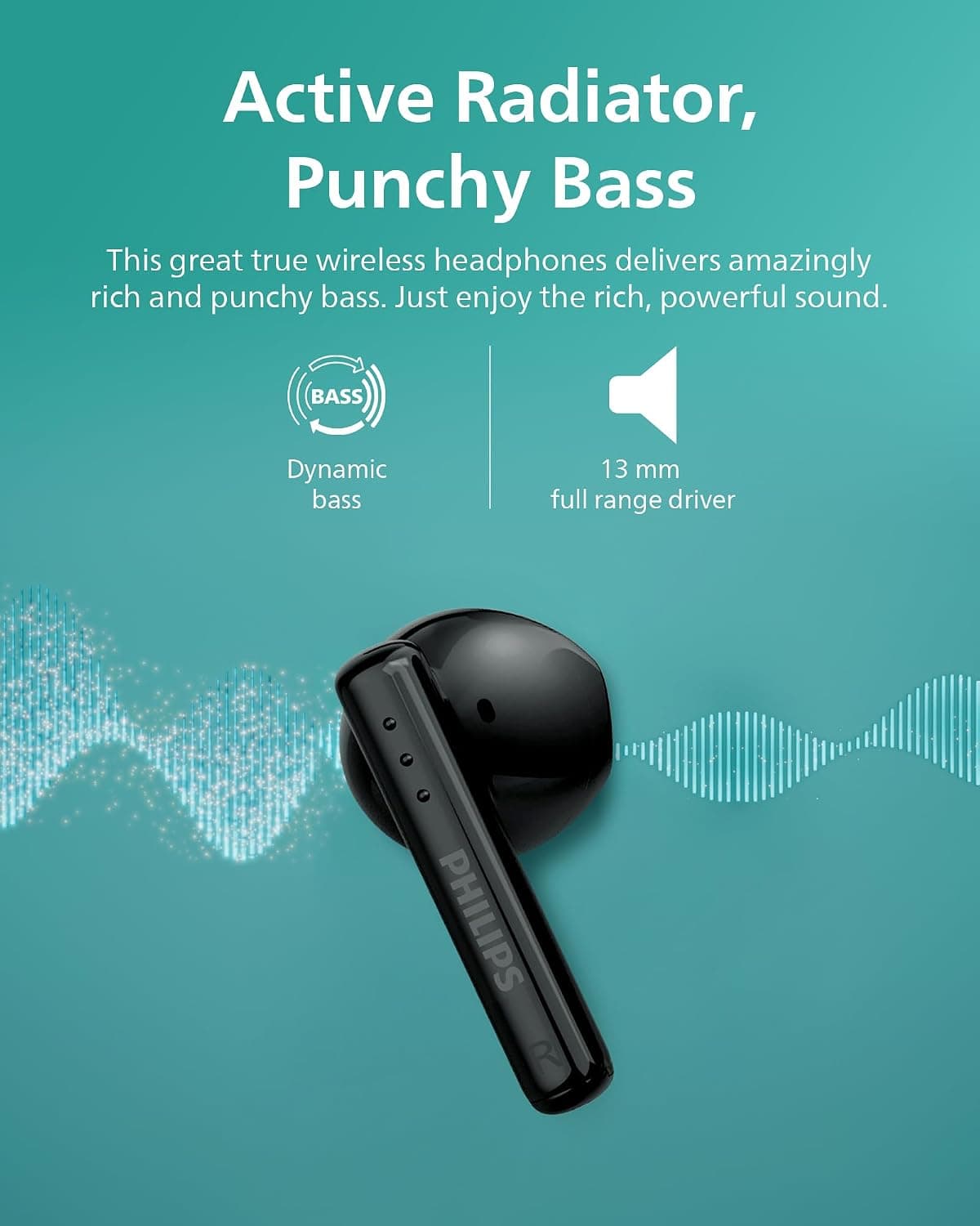 هدفون بیسیم Philips باس با درایور 13 میلیمتری مشکی مدل TAT1139BK/97 هدفون بیسیم Philips باس با درایور 13 میلیمتری مشکی مدل TAT1139BK/97