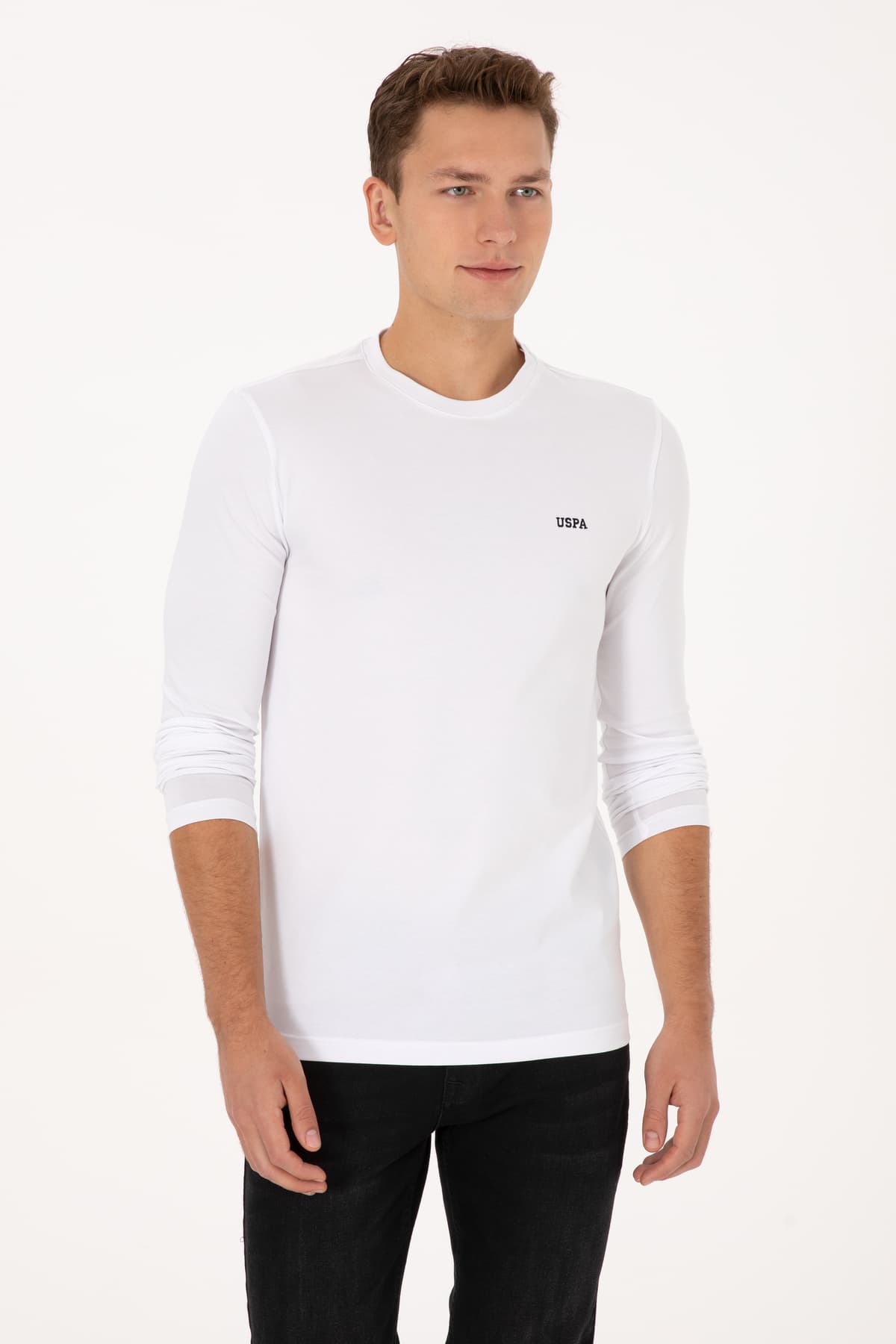 سوئیشرت مردانه U.S. Polo Assn. اسلیم فیت یقه گرد سفید Süprem Basic مدل 50313744-VR013 سوئیشرت مردانه U.S. Polo Assn. اسلیم فیت یقه گرد سفید Süprem Basic مدل 50313744-VR013