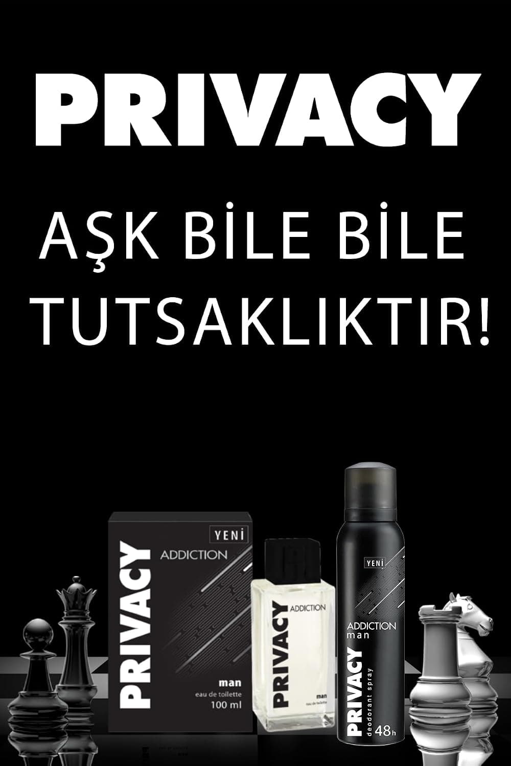 دئودورانت مردانه PRIVACY مدل Addiction، 150ml دئودورانت مردانه PRIVACY مدل Addiction، 150ml