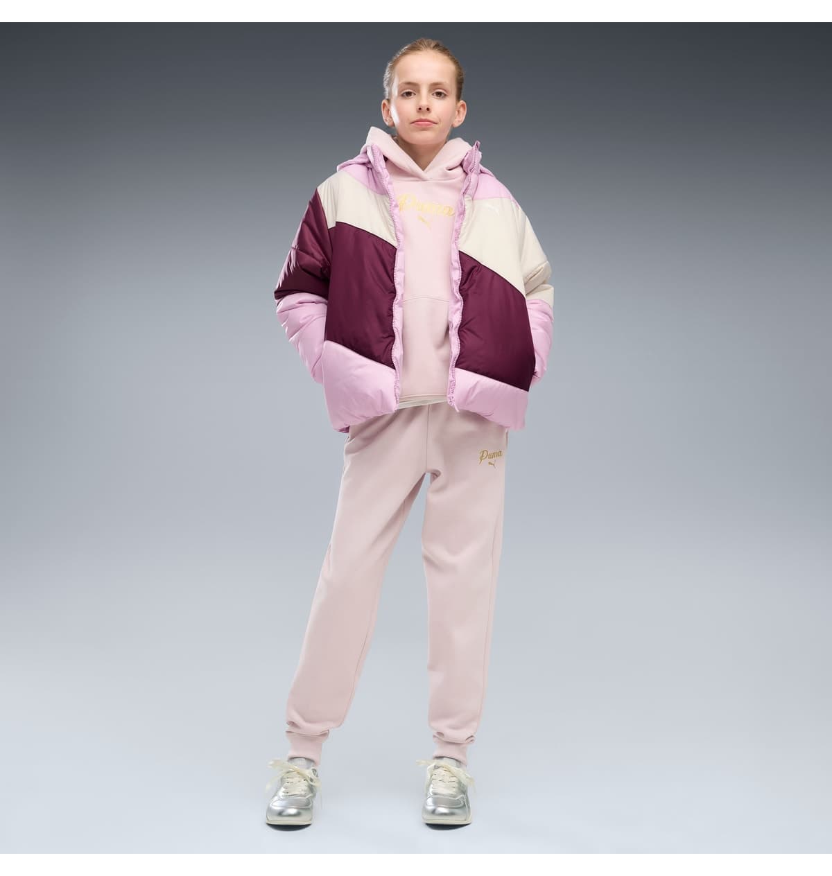 کاپشن بچگانه Puma صورتی مدل 694631-47 کاپشن بچگانه Puma صورتی مدل 694631-47