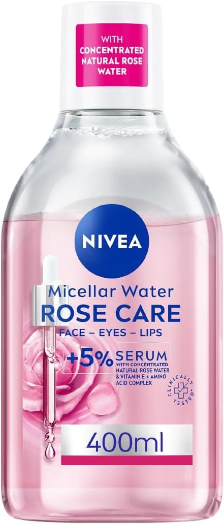 آب میسلار پاککننده آرایش صورت NIVEA Rose Care حاوی گل رز ارگانیک مناسب انواع پوست 400ml آب میسلار پاککننده آرایش صورت NIVEA Rose Care حاوی گل رز ارگانیک مناسب انواع پوست 400ml