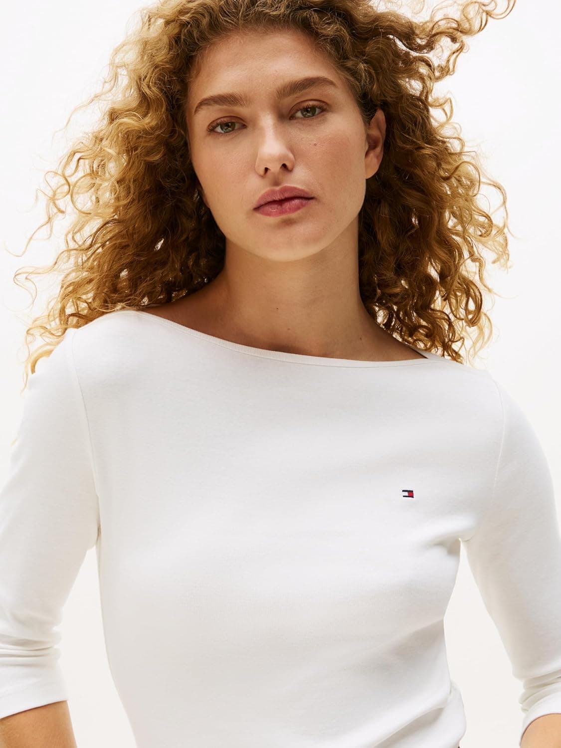پیراهن زنانه Tommy Hilfiger NEW CODY یقه قایقی فیت اسلیم آستین سهربع پیراهن زنانه Tommy Hilfiger NEW CODY یقه قایقی فیت اسلیم آستین سهربع