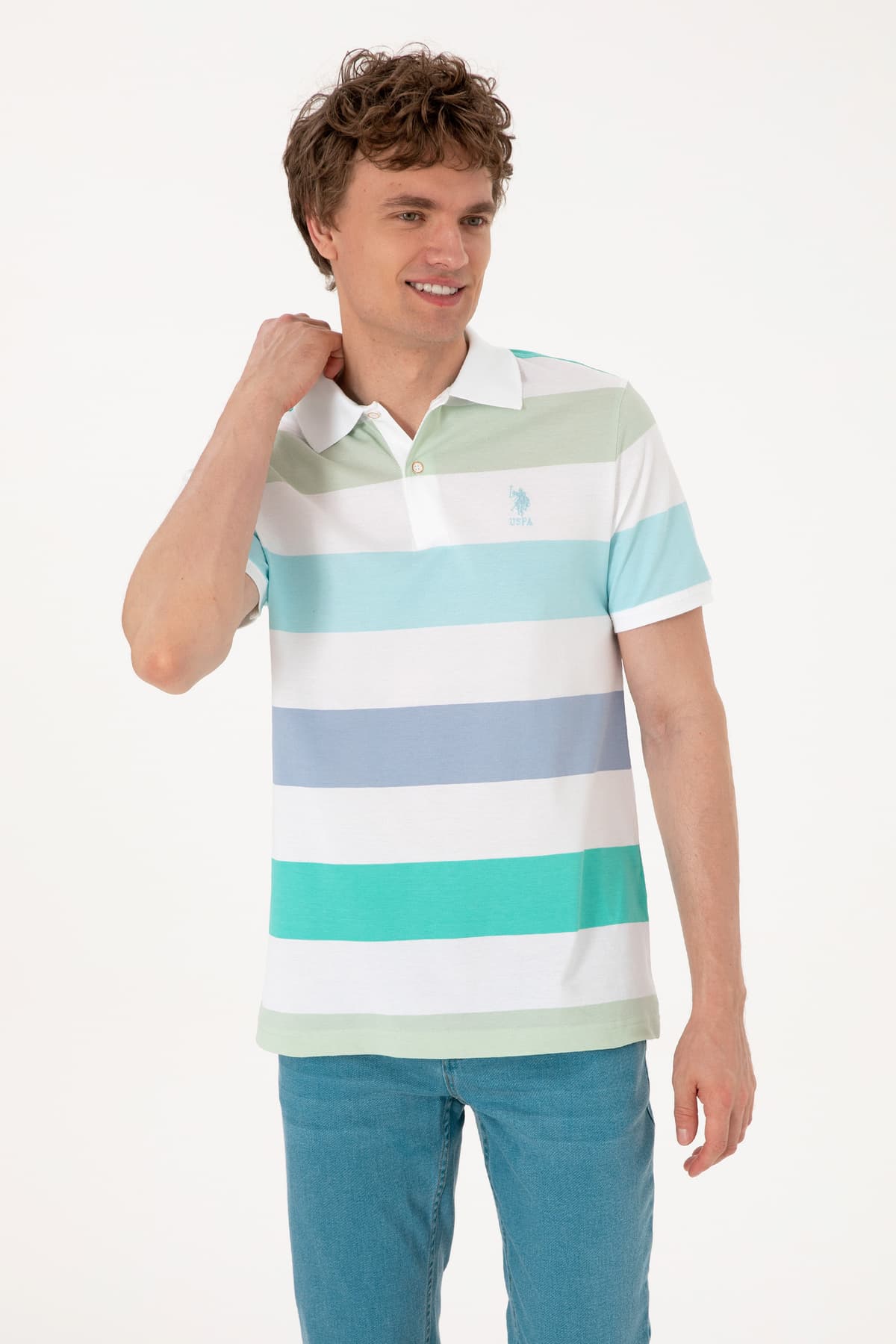 تیشرت مردانه U.S. Polo Assn. آبی فیروزهای مدل 50299945-VR007 تیشرت مردانه U.S. Polo Assn. آبی فیروزهای مدل 50299945-VR007