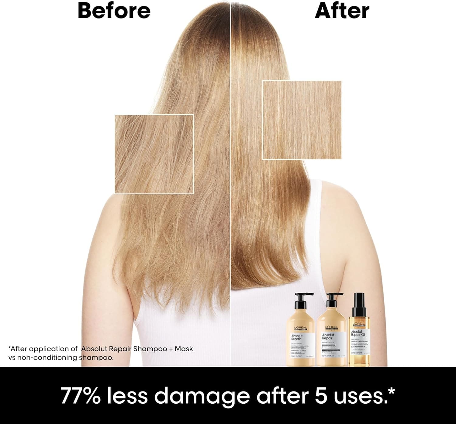 شامپو L'Oréal Professionnel Paris برای موهای آسیبدیده Serie Expert Absolut Repair 500ml شامپو L'Oréal Professionnel Paris برای موهای آسیبدیده Serie Expert Absolut Repair 500ml