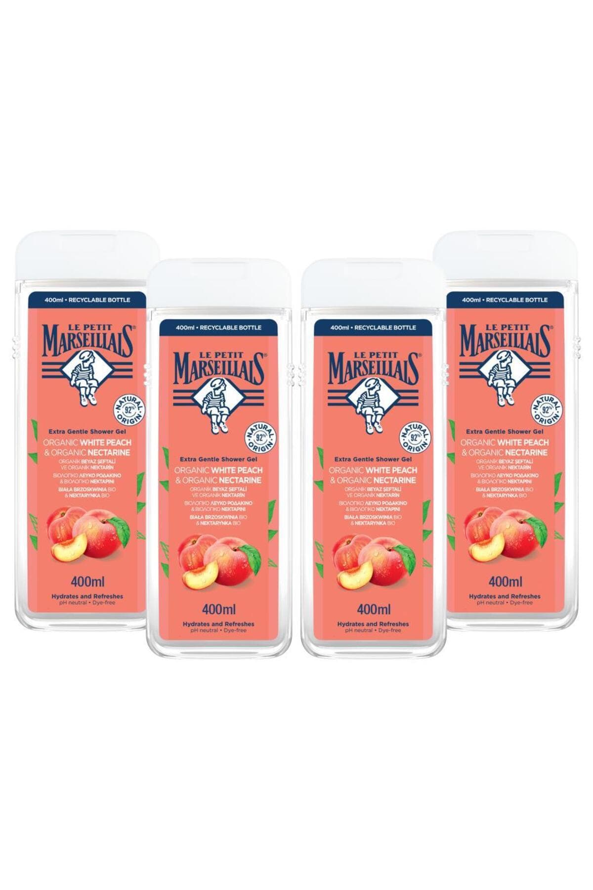 ژل دوش ارگانیک هلو سفید و شلیل Le Petit Marseillais 400 ml x4 ژل دوش ارگانیک هلو سفید و شلیل Le Petit Marseillais 400 ml x4