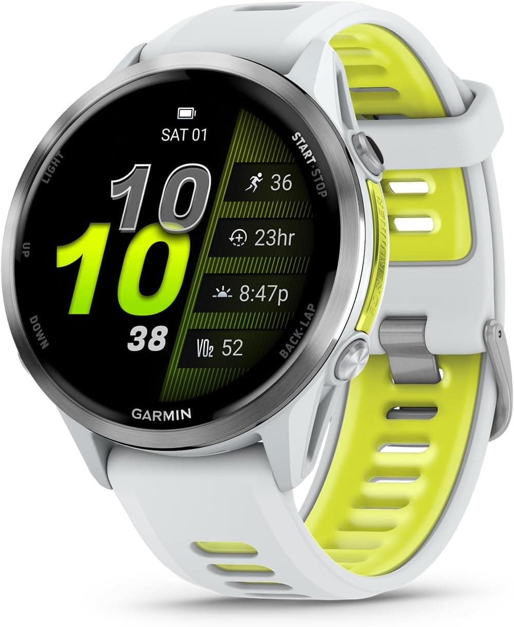 ساعت هوشمند Garmin مدل Forerunner 970 سفید تیتانیومی | زرد ساعت هوشمند Garmin مدل Forerunner 970 سفید تیتانیومی | زرد