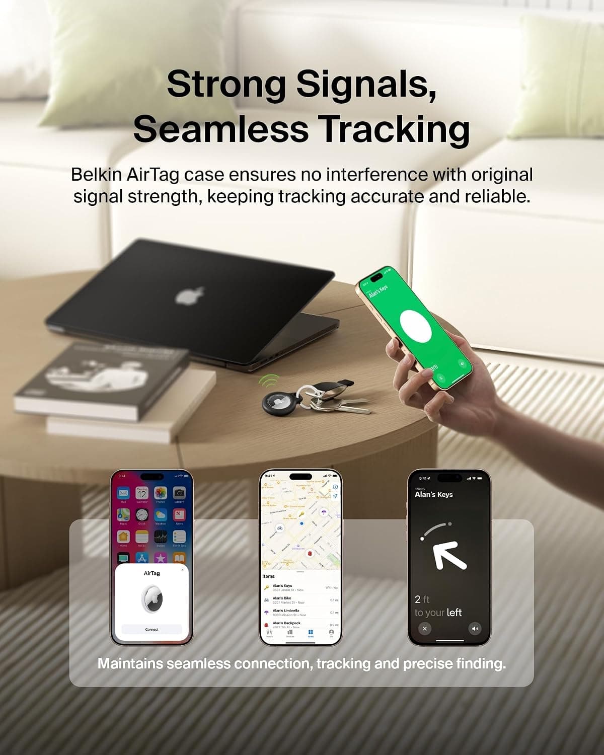 نگهدارنده 1x2 امن Belkin مشکی برای Apple AirTag مدل MSC002btBK نگهدارنده 1x2 امن Belkin مشکی برای Apple AirTag مدل MSC002btBK