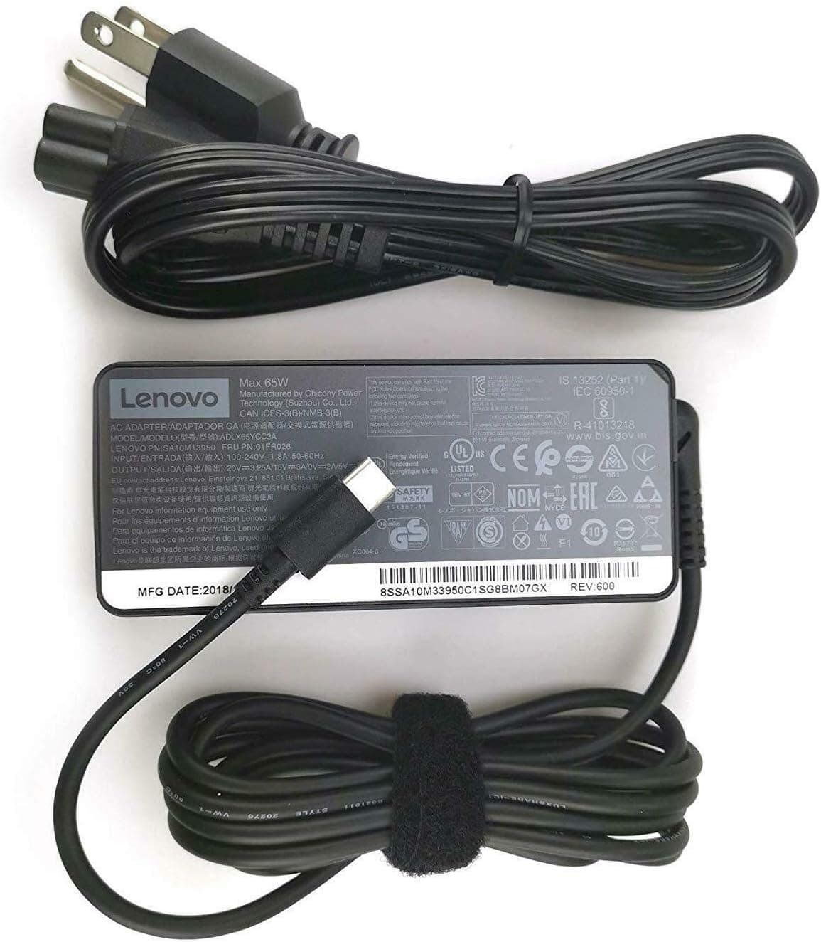 آداپتور برق Lenovo Thinkapad استاندارد 65W با USB Type-C مدل UK آداپتور برق Lenovo Thinkapad استاندارد 65W با USB Type-C مدل UK