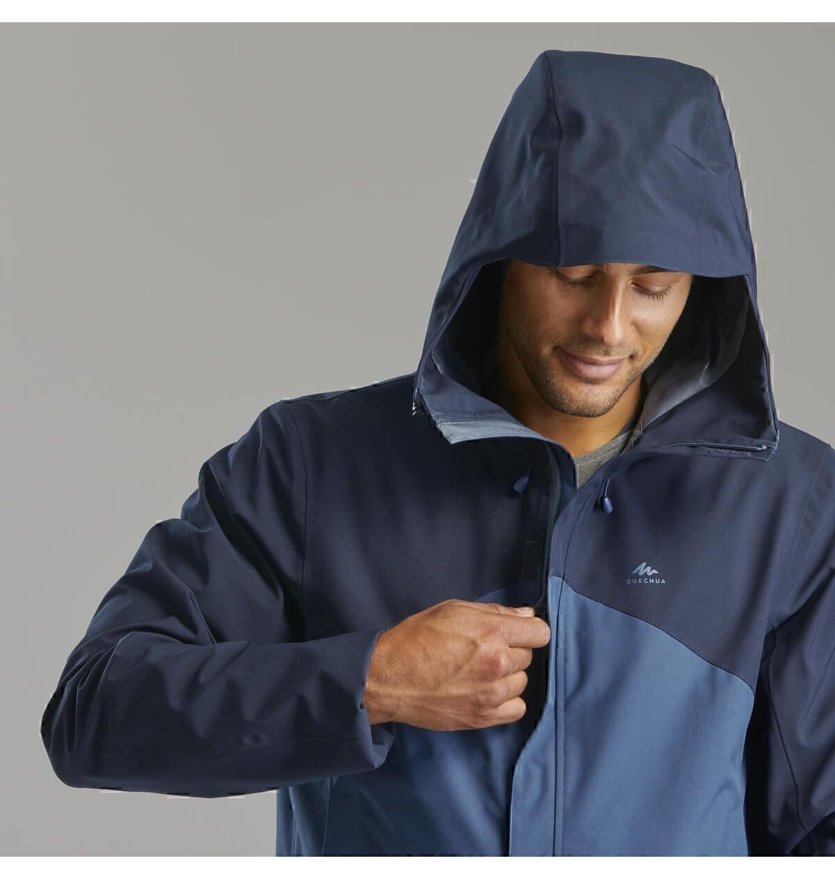 بارانی مردانه Decathlon Outdoor آبی سرمهای مدل Mh150 بارانی مردانه Decathlon Outdoor آبی سرمهای مدل Mh150