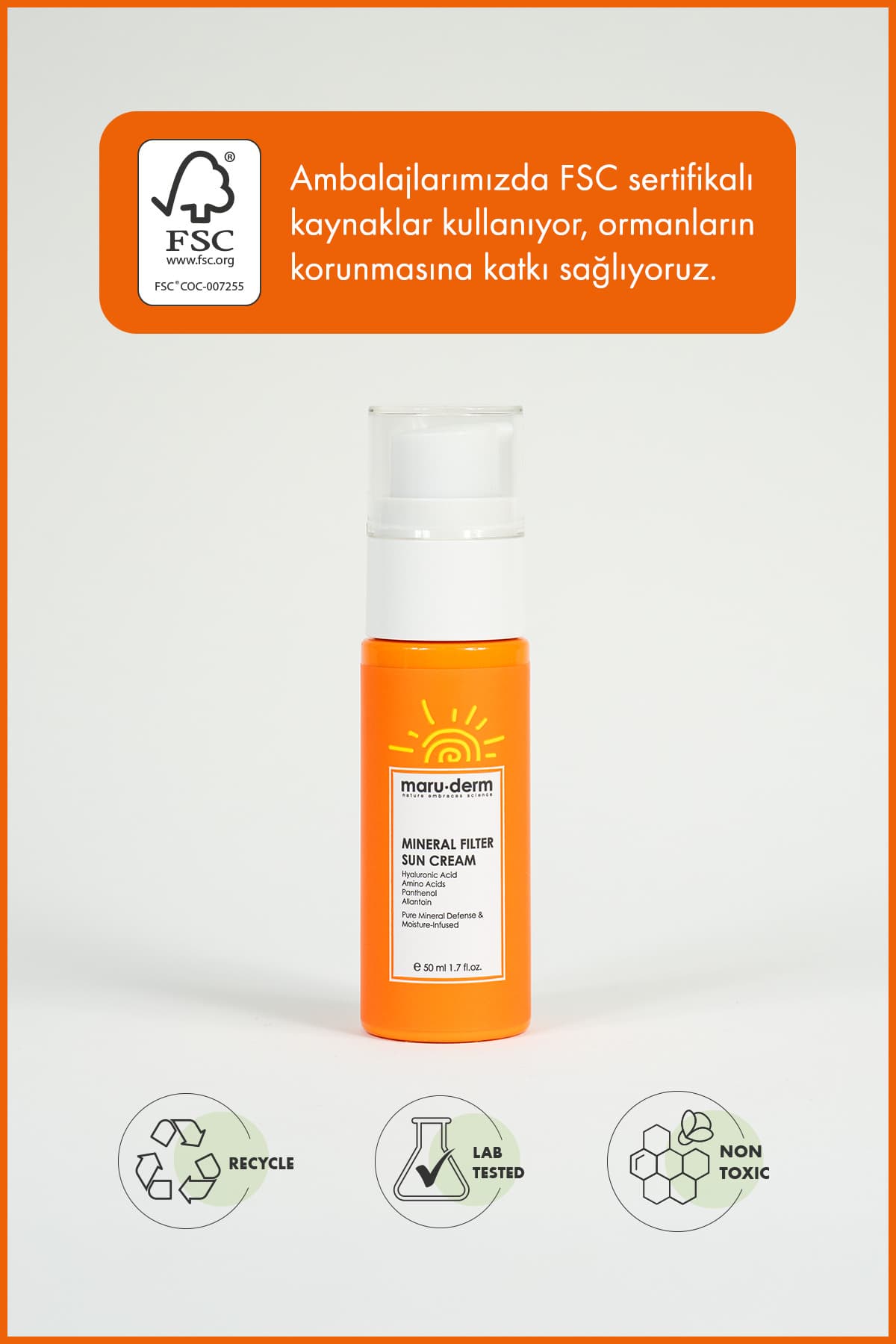 کرم ضد آفتاب Maru.Derm فیلتر معدنی %100 SPF 50+ PA++++ 50 ML کرم ضد آفتاب Maru.Derm فیلتر معدنی %100 SPF 50+ PA++++ 50 ML