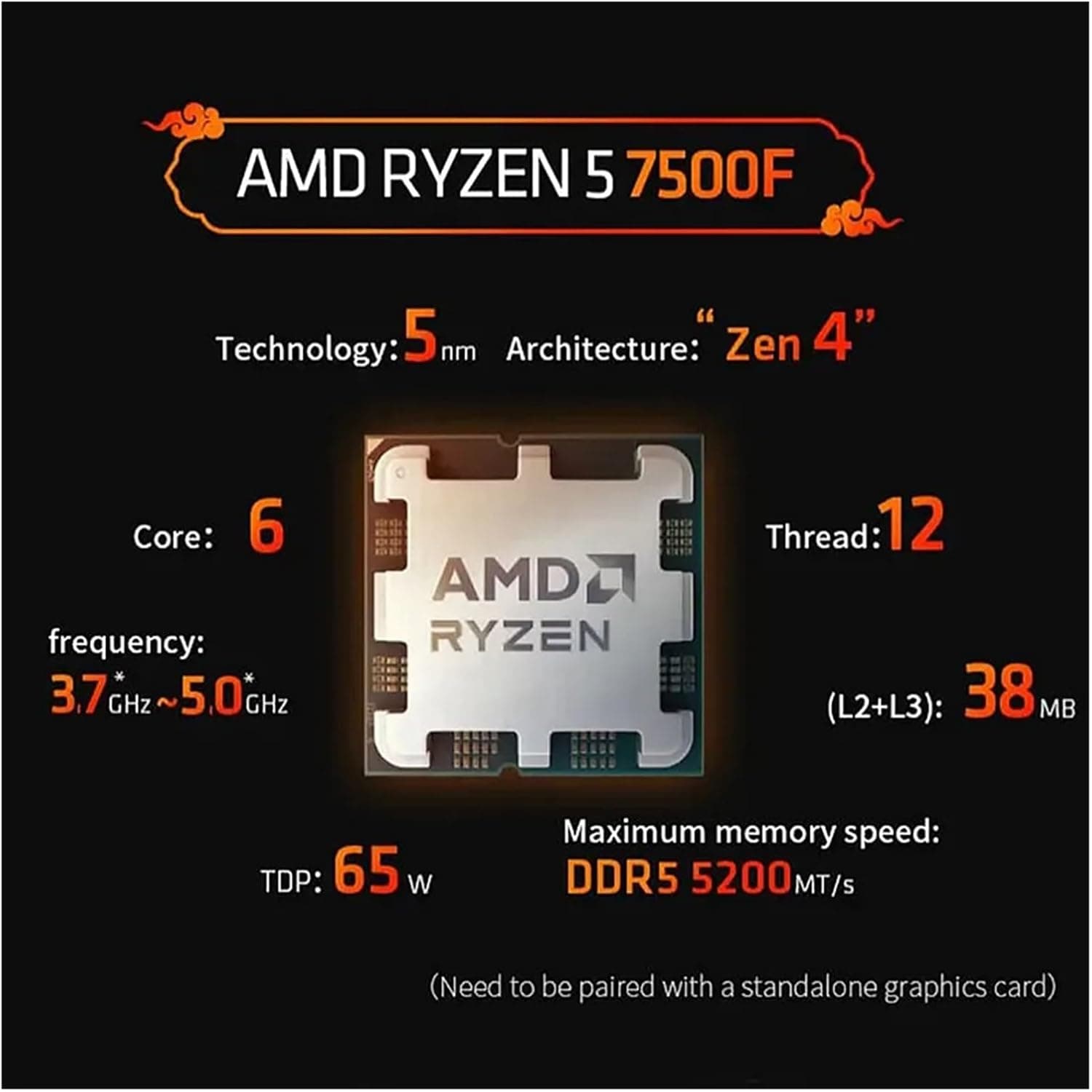 پردازنده FidemM Ryzen 5 7500F بدون خنککننده سوکت AM5 مدل 100-000000597 پردازنده FidemM Ryzen 5 7500F بدون خنککننده سوکت AM5 مدل 100-000000597