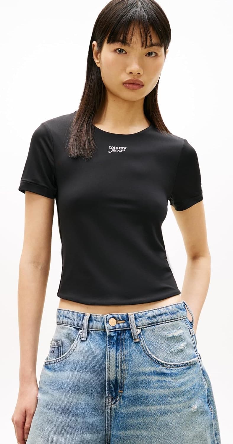 تیشرت زنانه Tommy Hilfiger فیت اسلیم مدل TJW SLIM SH SILVER SCRIPT TEE تیشرت زنانه Tommy Hilfiger فیت اسلیم مدل TJW SLIM SH SILVER SCRIPT TEE