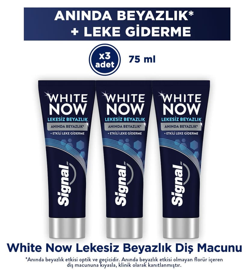 خمیر دندان Signal سفیدکننده و لکهبر White Now 75 ml x3 خمیر دندان Signal سفیدکننده و لکهبر White Now 75 ml x3