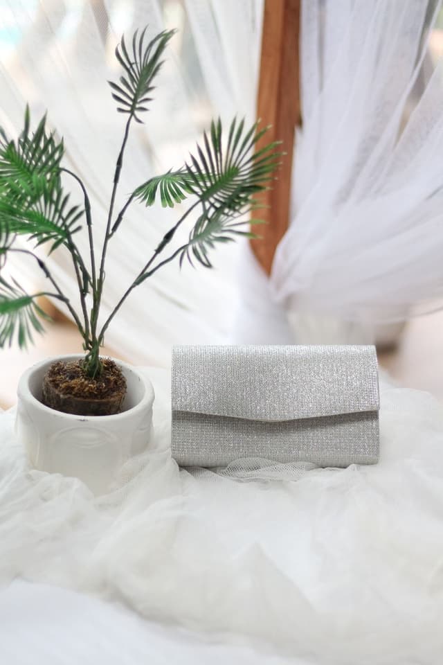 کیف دوشی زنانه Moom Bag مینی باکس نقرهای اکلیلی کیف دوشی زنانه Moom Bag مینی باکس نقرهای اکلیلی