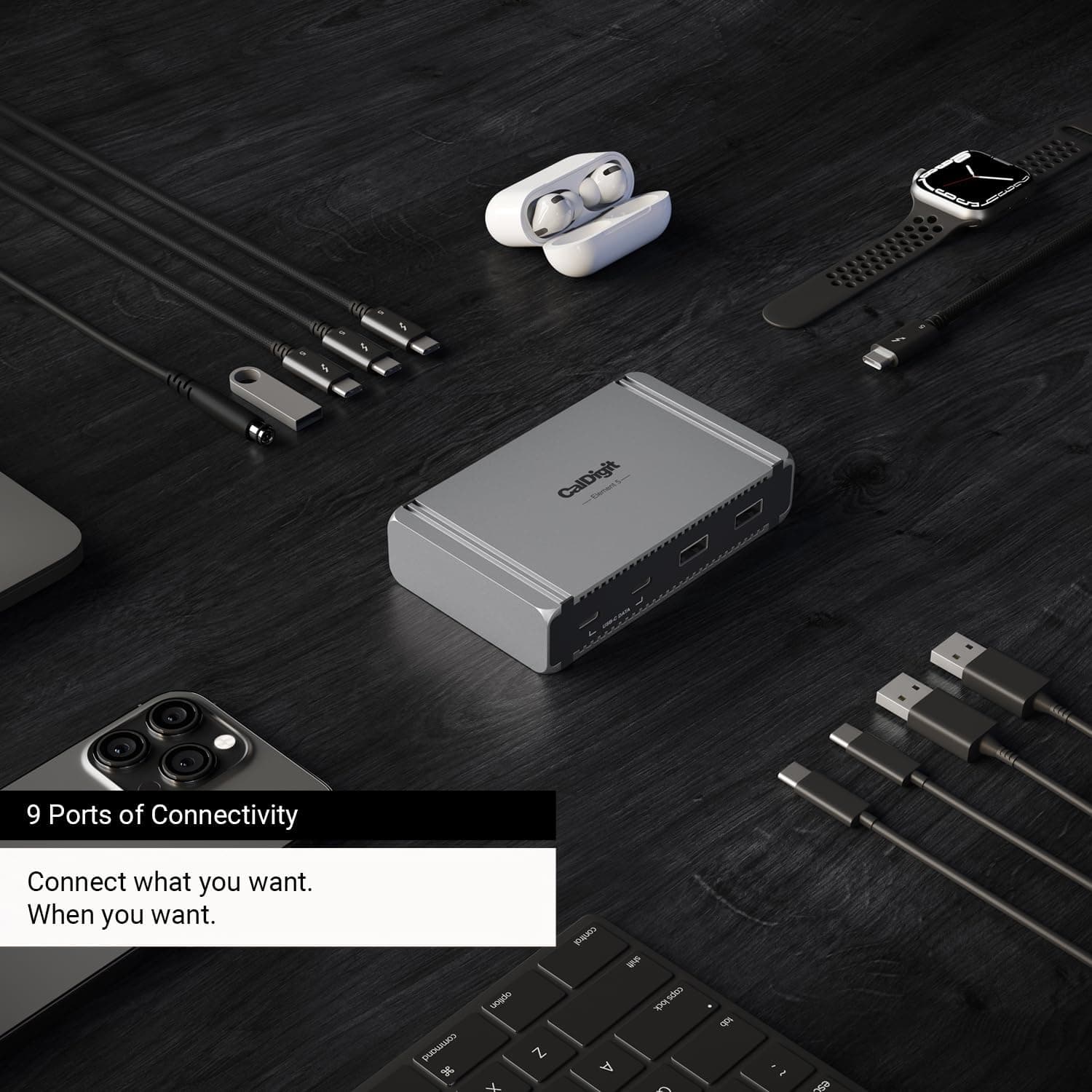 هاب CalDigit Thunderbolt 5 مدل E5 Element 5 با 9 پورت هاب CalDigit Thunderbolt 5 مدل E5 Element 5 با 9 پورت