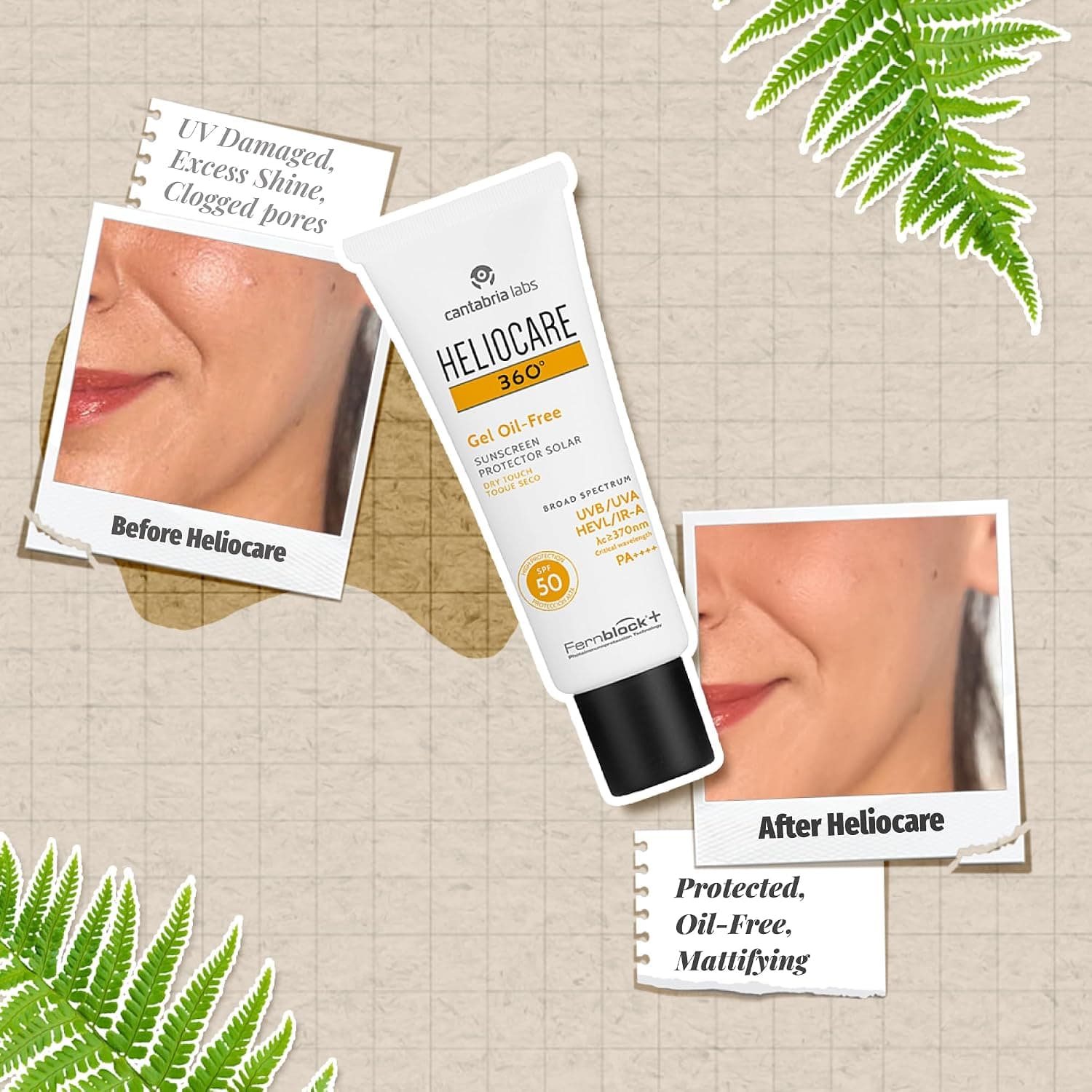 ژل ضدآفتاب Heliocare بدون روغن مدل 360 SPF 50 ژل ضدآفتاب Heliocare بدون روغن مدل 360 SPF 50