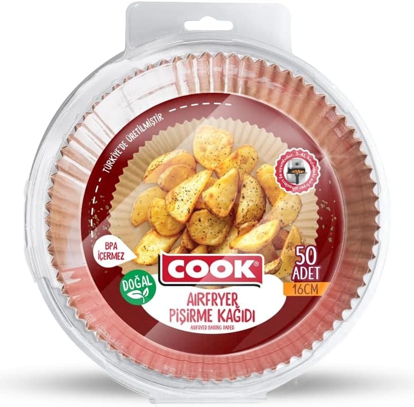 کاغذ پخت پسرانه Cook Airfryer استاندارد 16 cm 50 عدد کاغذ پخت پسرانه Cook Airfryer استاندارد 16 cm 50 عدد