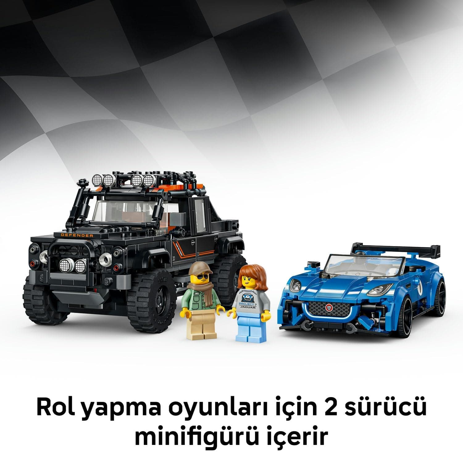 مجموعه لگو LEGO Speed Champions Jaguar Project 7 و Land Rover Defender 77264 مجموعه لگو LEGO Speed Champions Jaguar Project 7 و Land Rover Defender 77264